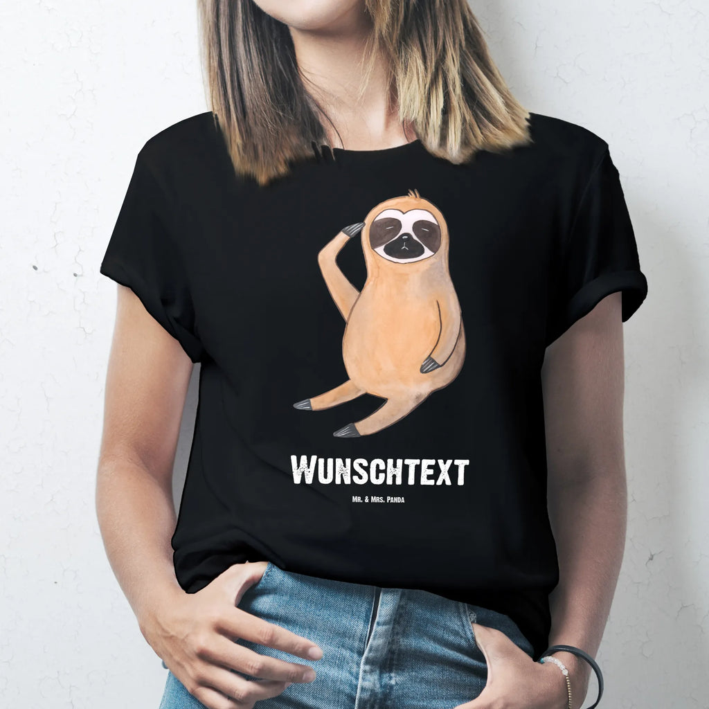 Rozmiar L Personalizowana koszulka leniwiec ptak Bedrucken, T-Shirt mit Namen, Wunschtext, T-Shirt Personalisiert, T-Shirt mit Aufruck, Faultier Deko, Faultier Geschenk, Faultier, Lieblingstier, Früher Vogel, Vogel, faul, Morgenmuffel, Faultiere, Spinner, Der Frühe Vogel, Faultierwelt, Frühaufsteher