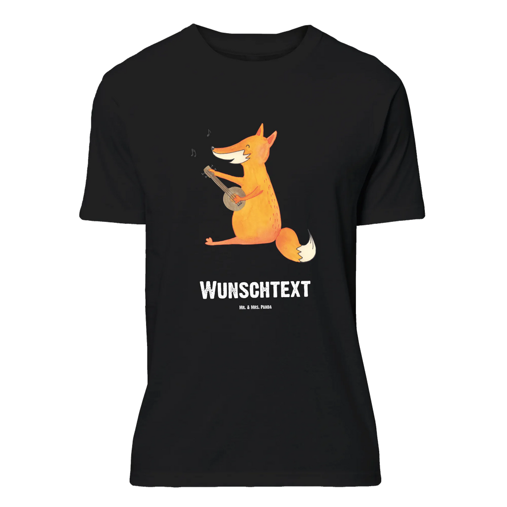 Personalisiertes T-Shirt Fuchs Gitarre Wunschtext, T-Shirt Personalisiert, Männer, T-Shirt mit Aufruck, T-Shirt mit Namen, Bedrucken, Frauen, Fuchs, Füchse, Gitarre, Musikerin, Musik Spruch, Geschenk Musiker, Sängerin, Sänger