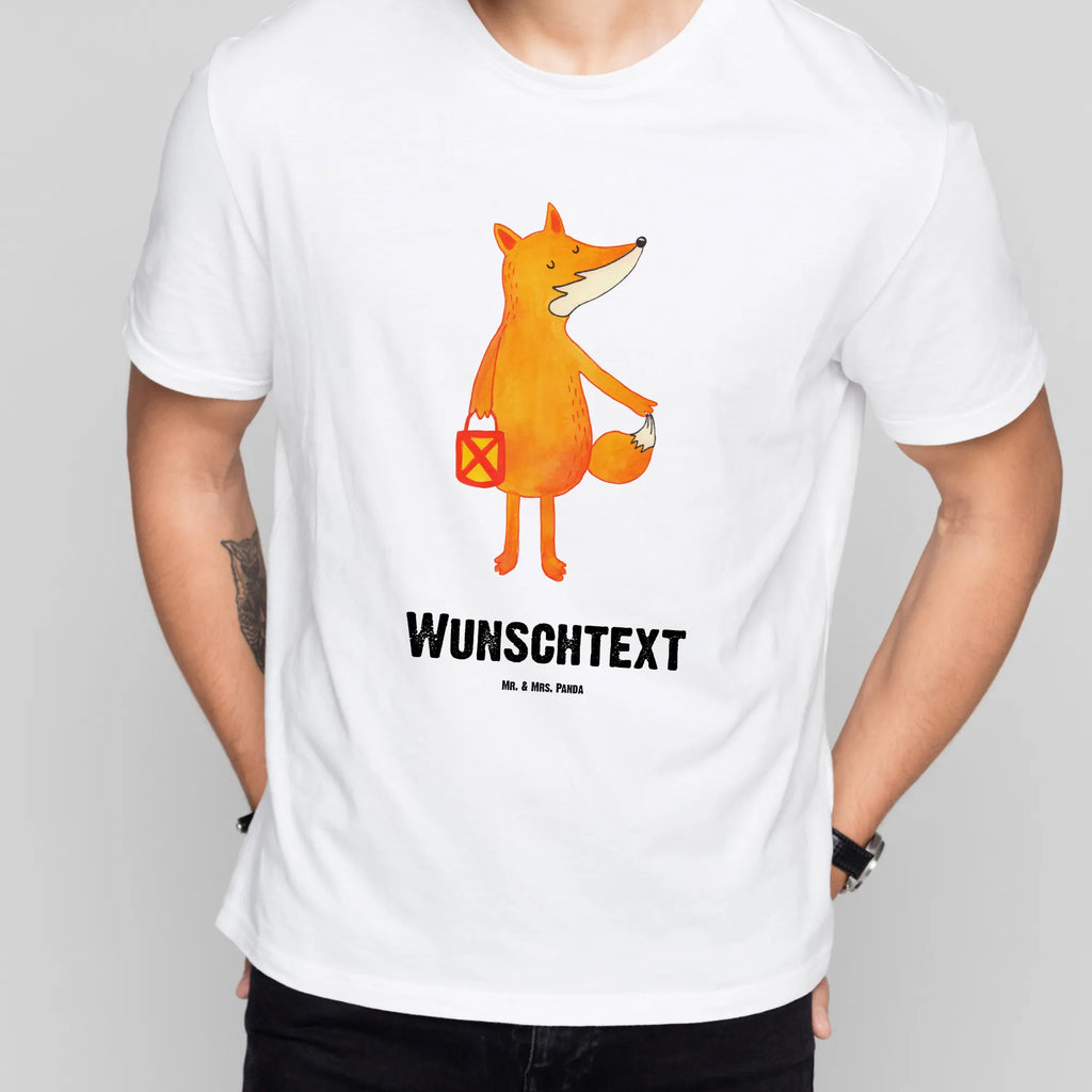 Personalisiertes T-Shirt Fuchs Laterne T-Shirt mit Namen, Bedrucken, T-Shirt mit Aufruck, Wunschtext, T-Shirt Personalisiert, Fuchs, Liebeskummer Spruch, Spruch Trösten, Laternenumzug, Füchse, Aufmuntern, Laterne, Cäsar Otto Hugo Flaischlen, Sankt Martin