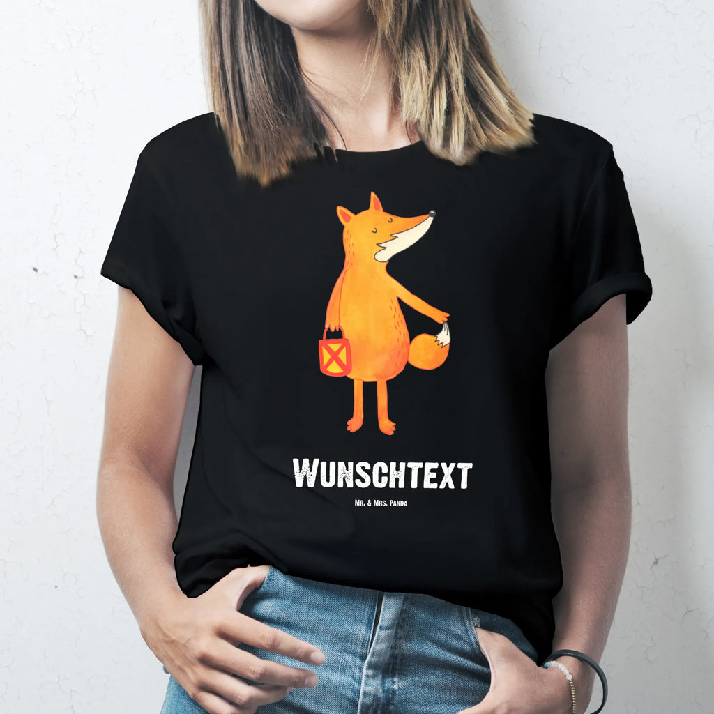 Personalisiertes T-Shirt Fuchs Laterne T-Shirt mit Namen, Bedrucken, T-Shirt mit Aufruck, Wunschtext, T-Shirt Personalisiert, Fuchs, Liebeskummer Spruch, Spruch Trösten, Laternenumzug, Füchse, Aufmuntern, Laterne, Cäsar Otto Hugo Flaischlen, Sankt Martin