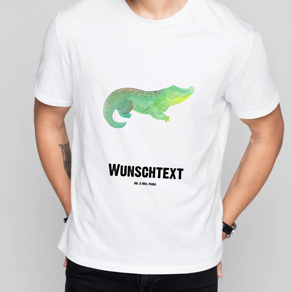 Personalisiertes T-Shirt Krokodil Wunschtext, T-Shirt mit Namen, Bedrucken, T-Shirt Personalisiert, T-Shirt mit Aufruck, Meer, Urlaub, Meerestiere, Lieblingsmensch, Reiselust, Krokodile, Freundin, Abenteuerlust, Verrückt sein, Beste Freundin, Spontan sein, Krokodil
