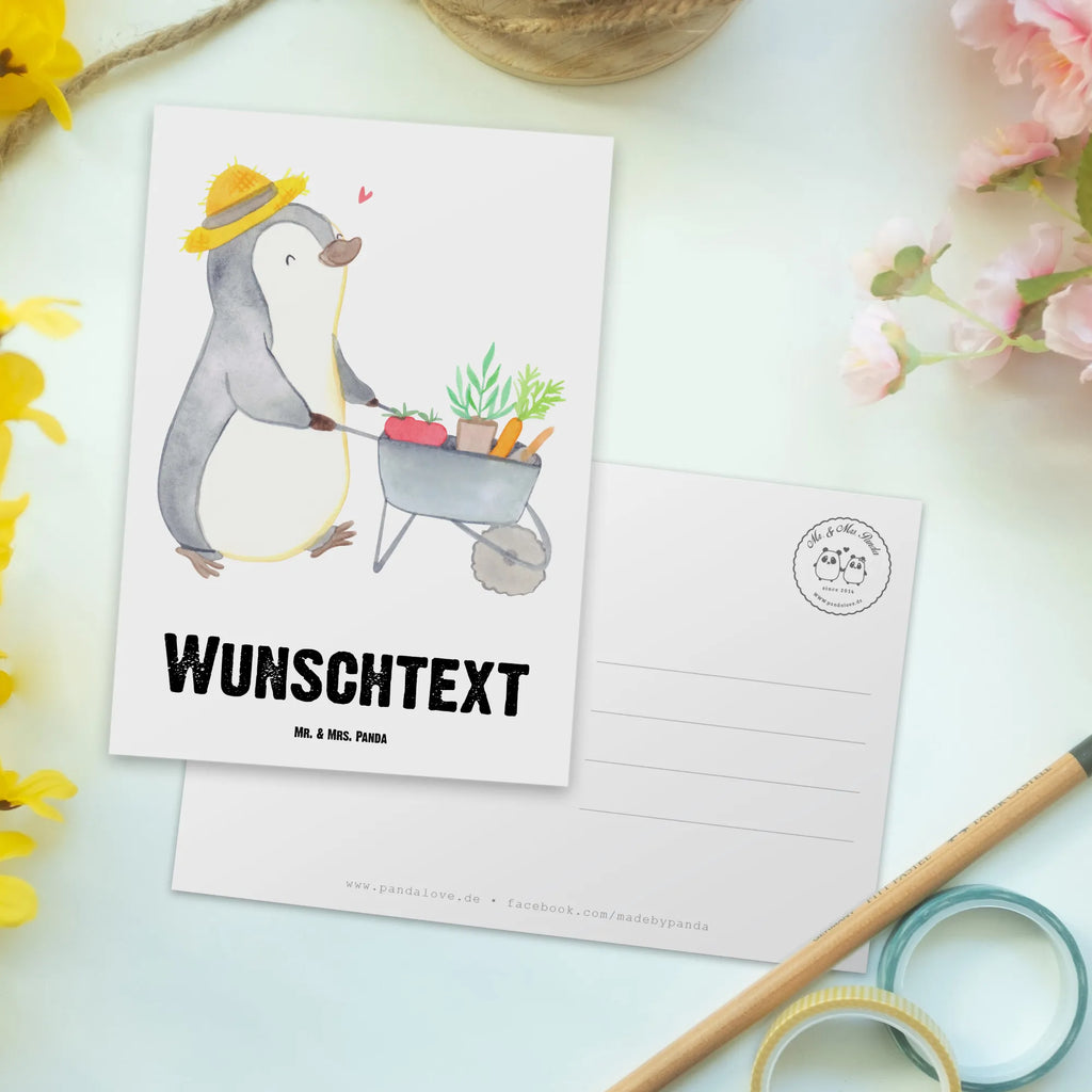 Personalisierte Postkarte Pinguin Gartenarbeit Einladung mit Namen, Postkarte mit Wunschtext, Karte mit Namen, Grußkarte mit Namen, Geschenkkarte mit Wunschtext, Einladung mit Wunschtext, Karte mit Wunschtext, Postkarte bedrucken, Postkarte mit Namen, Postkarte personalisierbar, Grußkarte mit Wunschtext, Ansichtskarte mit Namen, Geschenkkarte mit Namen, Ansichtskarte mit Wunschtext, Geschenk, Sport, Sportart, Hobby, Schenken, Danke, Dankeschön, Auszeichnung, Gewinn, Sportler, Gartenarbeit, Gärtnern, Urban gardening, Gartenpflege