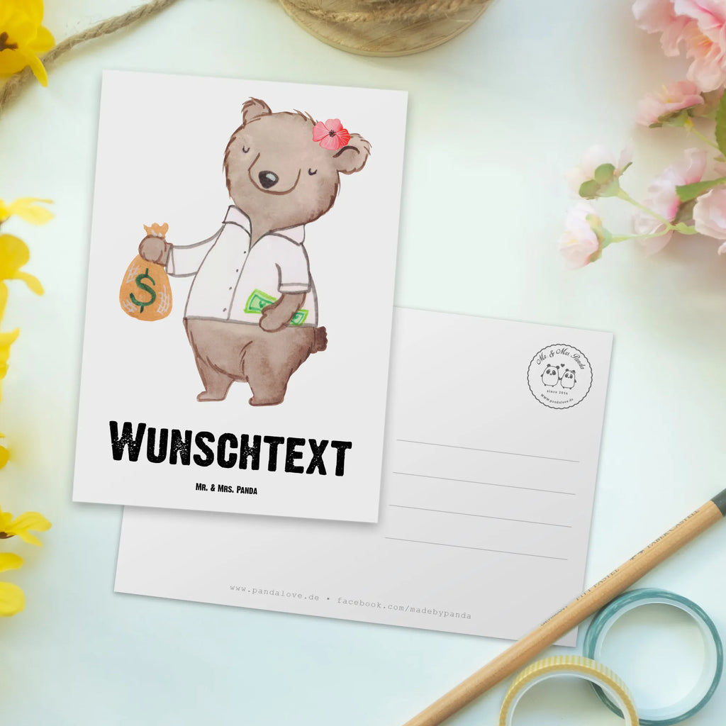 Personalisierte Postkarte Bänkerin mit Herz Geschenkkarte mit Wunschtext, Grußkarte mit Namen, Ansichtskarte mit Namen, Karte mit Wunschtext, Einladung mit Wunschtext, Postkarte personalisierbar, Geschenkkarte mit Namen, Ansichtskarte mit Wunschtext, Postkarte mit Namen, Postkarte mit Wunschtext, Einladung mit Namen, Postkarte bedrucken, Karte mit Namen, Grußkarte mit Wunschtext, Beruf, Ausbildung, Jubiläum, Abschied, Rente, Kollege, Kollegin, Geschenk, Schenken, Arbeitskollege, Mitarbeiter, Firma, Danke, Dankeschön, Bankberaterin, Bänkerin, Bankfachfrau, Bankangestellte