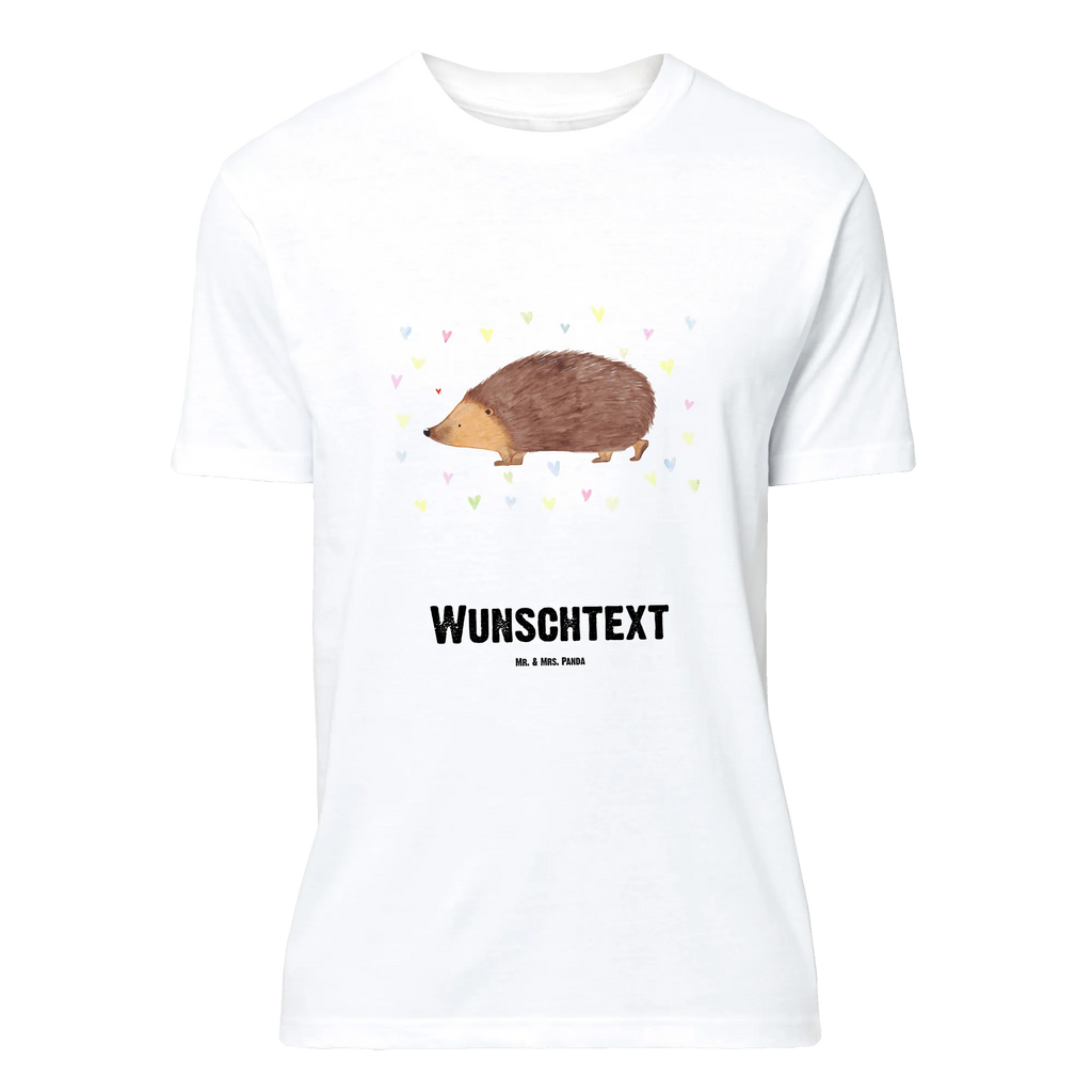 Personalised T-Shirt Hedgehog hearts T-Shirt mit Namen, T-Shirt mit Aufruck, Bedrucken, T-Shirt Personalisiert, Wunschtext, Lustige Sprüche, Gute Laune, Tiere, Tiermotive, Kuss, Liebe, Igel, Leben, Herz, Herzen, Vertrauen