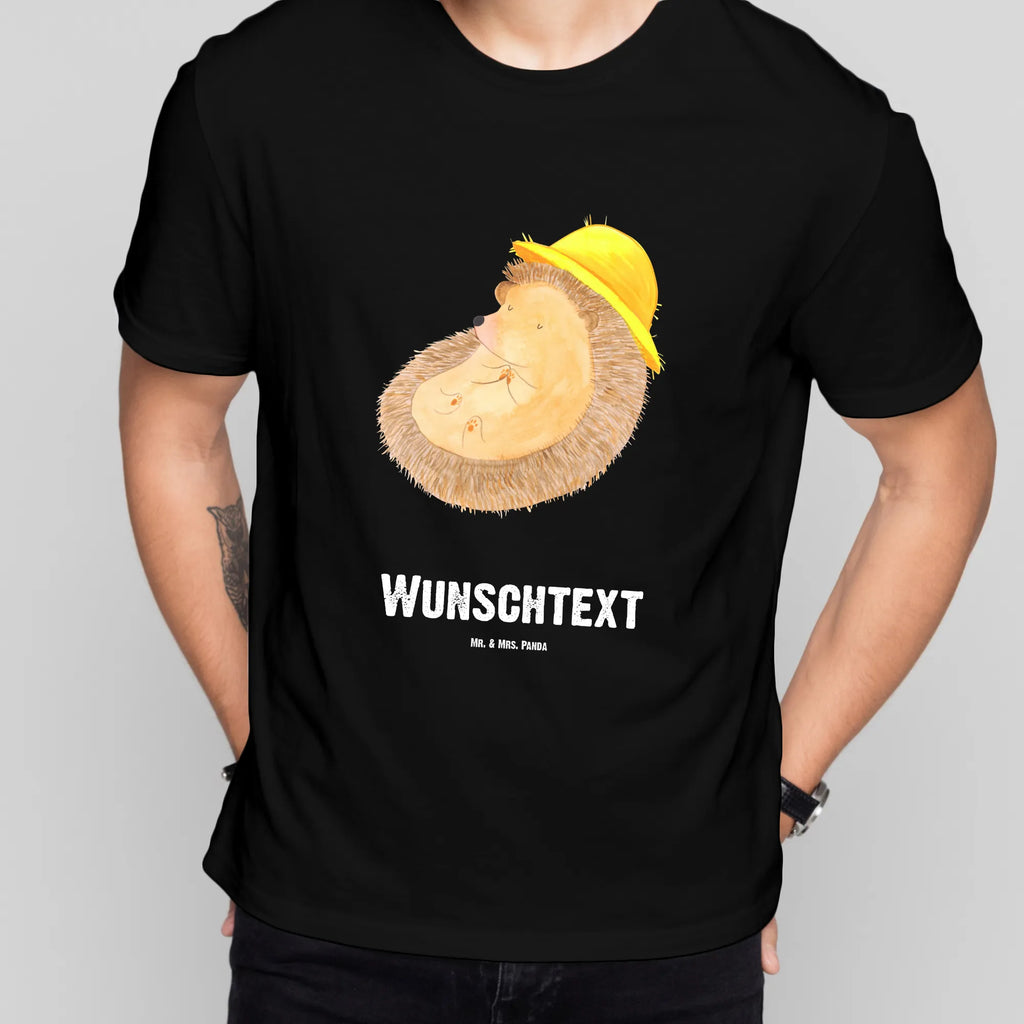 Personalisiertes T-Shirt Igel Beten Wunschtext, T-Shirt Personalisiert, T-Shirt mit Namen, T-Shirt mit Aufruck, Bedrucken, Gute Laune, Lustige Sprüche, Tiere, Tiermotive, Beten, Amen, Dankbarkeit, Gott, Dankbar sein, Genießen, Igel, Leben, Igel mit Hut, Sonnenhut, Dankbar