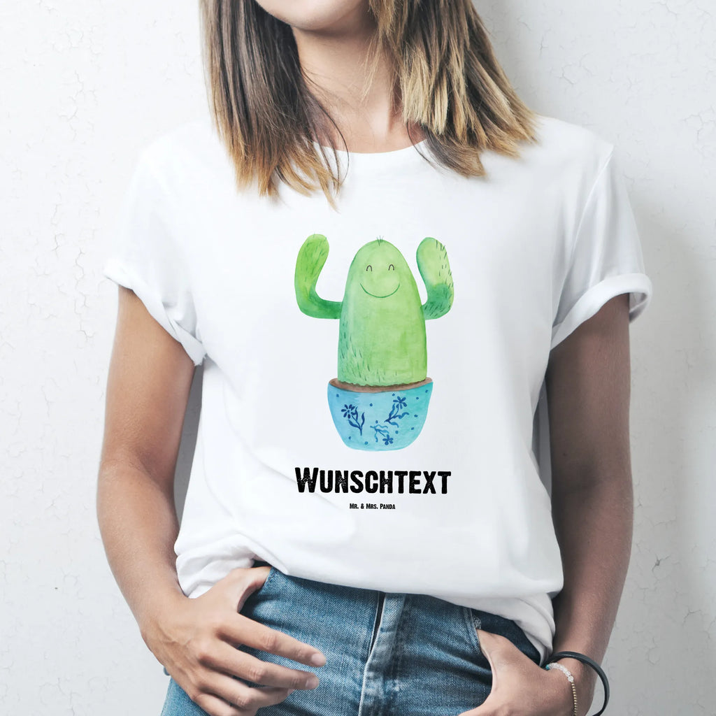 Rozmiar L Personalizowana koszulka kaktus Szczęśliwy T-Shirt mit Namen, T-Shirt mit Aufruck, T-Shirt Personalisiert, Wunschtext, Bedrucken, Kaktus, Kakteen, Mutter, Familie, Büro, Kindersicherung, Neustart, Ausbildung, Büroalltag, Freundin, Kollegin, Motivation, Kollege, Spruch, Lustig