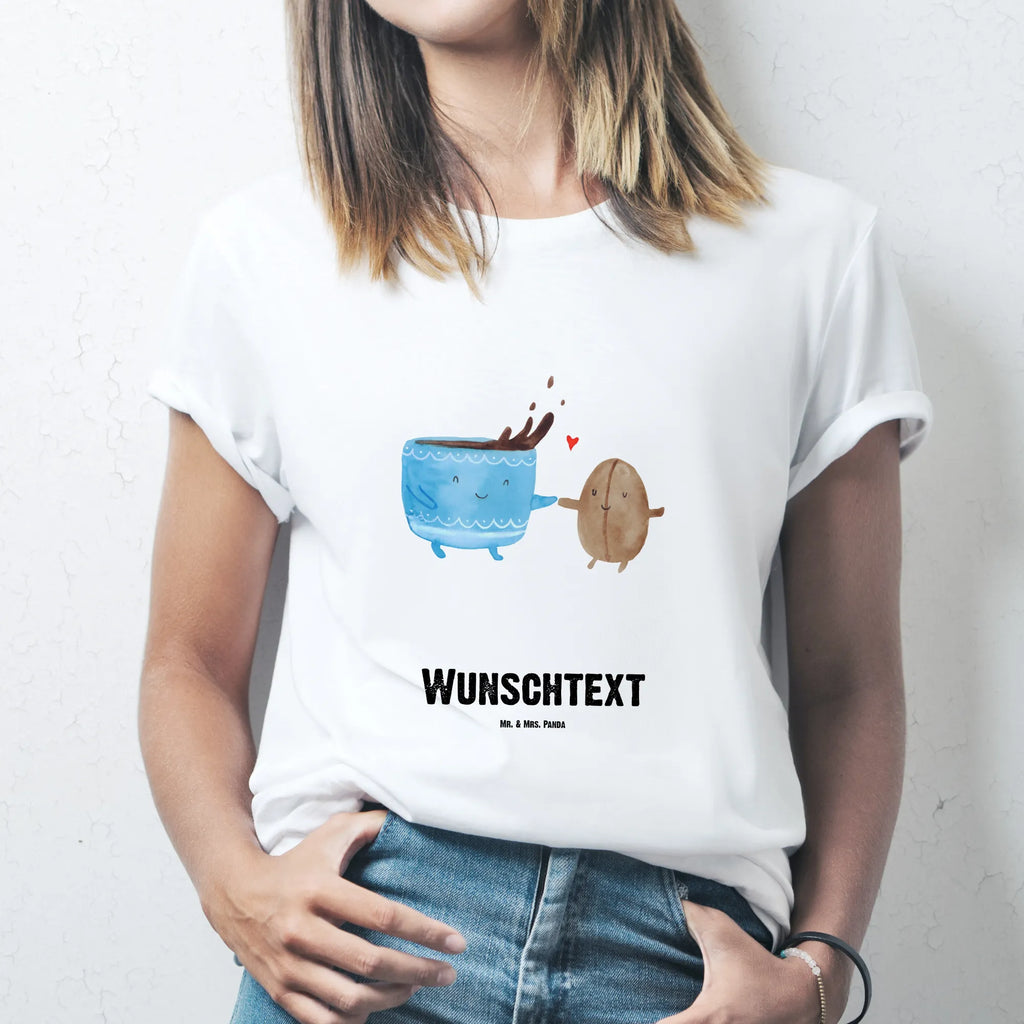 Rozmiar L Personalizowana koszulka kawa ziarno Bedrucken, Wunschtext, T-Shirt mit Namen, T-Shirt mit Aufruck, T-Shirt Personalisiert, Lustige Sprüche, Gute Laune, Tiere, Tiermotive, Zufriedenheit, Kaffee, Kaffeebohne, Glück, Genuss