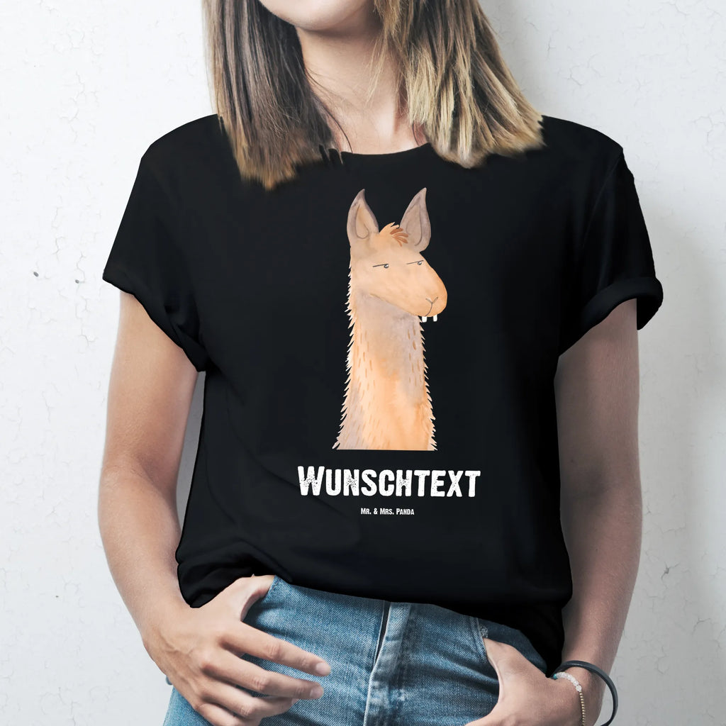 Personalisiertes T-Shirt Lamakopf genervt Bedrucken, T-Shirt mit Namen, T-Shirt Personalisiert, T-Shirt mit Aufruck, Wunschtext, Alpaka, Lama, Partnerin, Recht haben, Genervt sein, Lamas, Freundin, Büroalltag, Büro, Azubi, Chef, Beste Freundin, Chefin