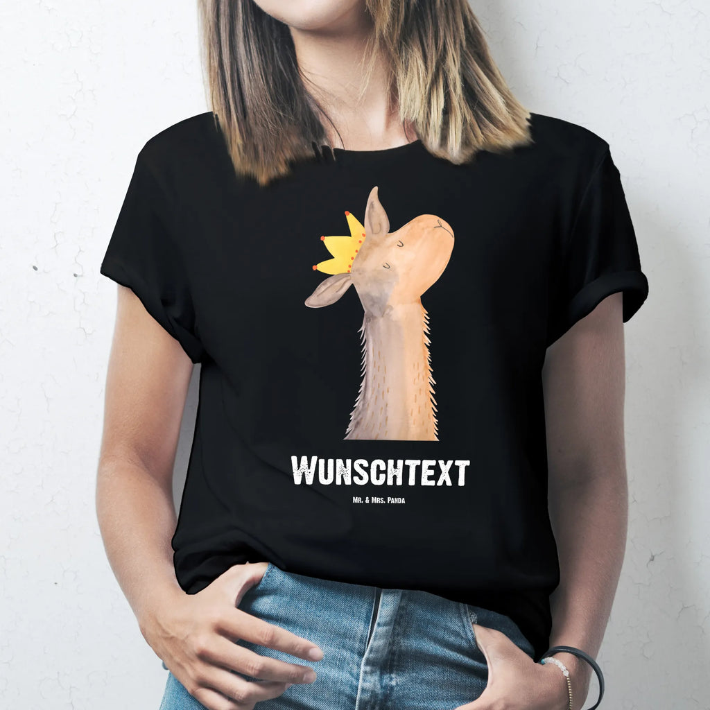 Personalisiertes T-Shirt Lamakopf König T-Shirt mit Namen, T-Shirt Personalisiert, T-Shirt mit Aufruck, Bedrucken, Wunschtext, Alpaka, Lama, Abitur, König, Chef, Lamas, Vorgesetzter, Königin, Kollegin, Büro Kollege, Abi, Papa, Mama, Freundin