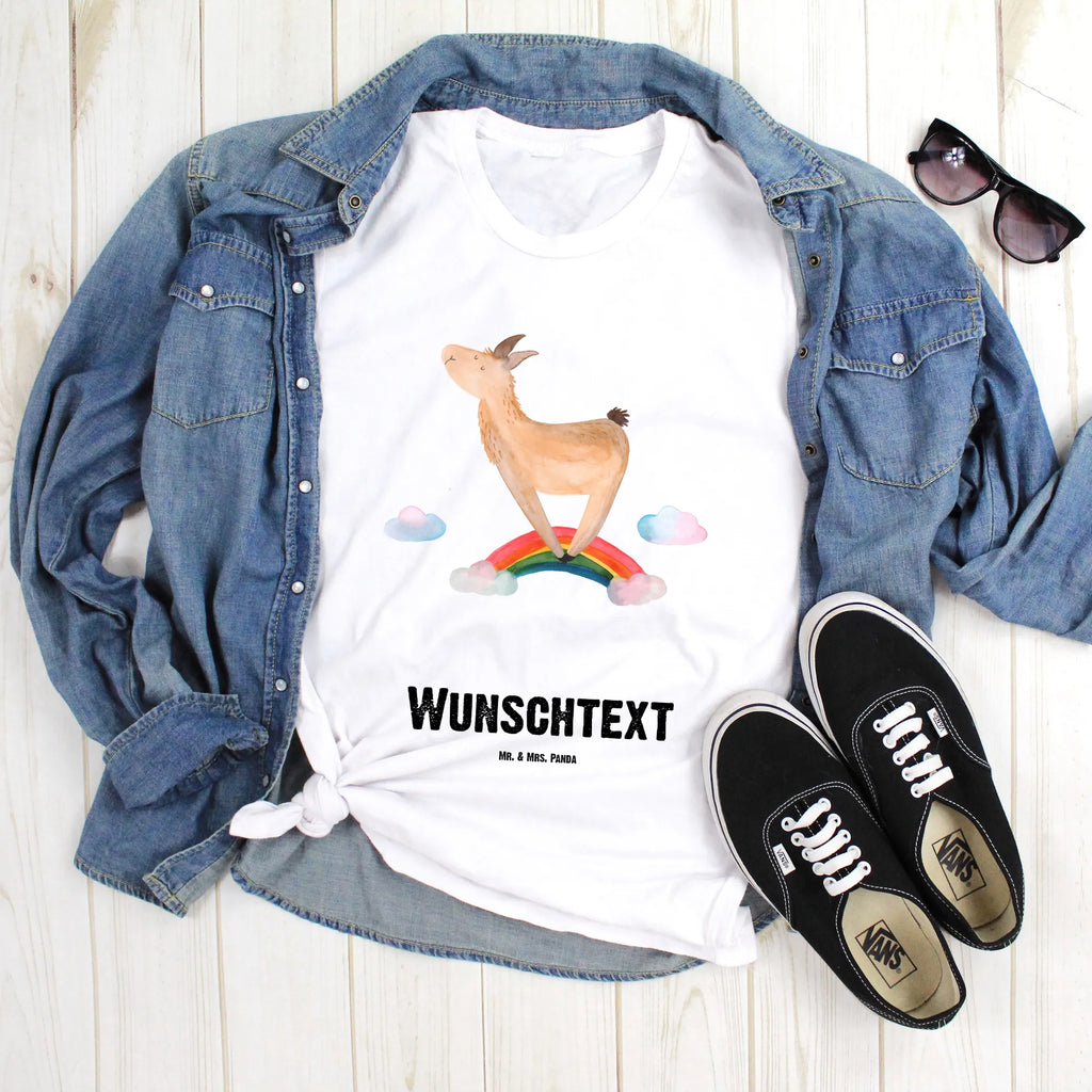 Rozmiar L Personalizowana koszulka lama tęcza T-Shirt mit Aufruck, T-Shirt Personalisiert, Bedrucken, T-Shirt mit Namen, Wunschtext, Alpaka, Lama, Außenseiter, Freiheit, Lamas, Schule, Wolkenland, Haters, Regenbogen, Abi, Haters Gonna Hate, Selbstständig, Hobby
