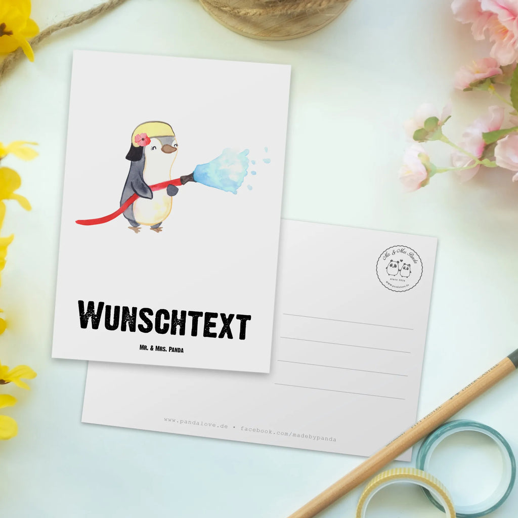 Personalisierte Postkarte Feuerwehrfrau mit Herz Einladung mit Wunschtext, Grußkarte mit Wunschtext, Postkarte mit Namen, Geschenkkarte mit Wunschtext, Grußkarte mit Namen, Postkarte personalisierbar, Postkarte mit Wunschtext, Ansichtskarte mit Wunschtext, Einladung mit Namen, Karte mit Wunschtext, Postkarte bedrucken, Karte mit Namen, Geschenkkarte mit Namen, Ansichtskarte mit Namen, Beruf, Ausbildung, Jubiläum, Abschied, Rente, Kollege, Kollegin, Geschenk, Schenken, Arbeitskollege, Mitarbeiter, Firma, Danke, Dankeschön, Feuerwehr, freiwillige Feuerwehr, Feuerwehrfrau, Brandschutz, Feuerwehrhauptfrau
