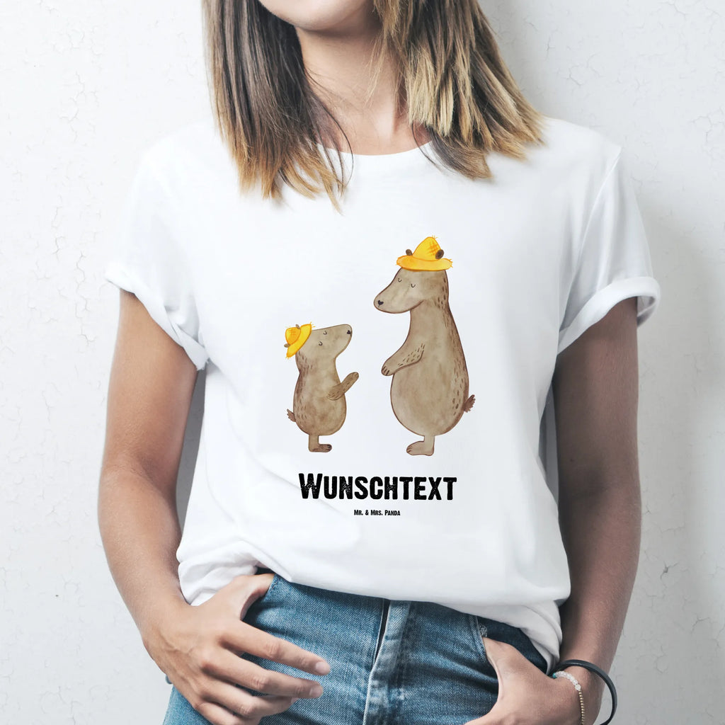 Personalised T-Shirt Bears with hats T-Shirt Personalisiert, T-Shirt mit Namen, T-Shirt mit Aufruck, Oma, Muttertag, Papa, Vatertag, Opa, Bruder, Schwester, Mama, Familie, Bären, Daddy, Paps, Kinder, Family, Vorbild, Dad, Lieblingsmensch, Vater, Sohn, Bär, Papi, Söhne, Kind, Vater-Sohn