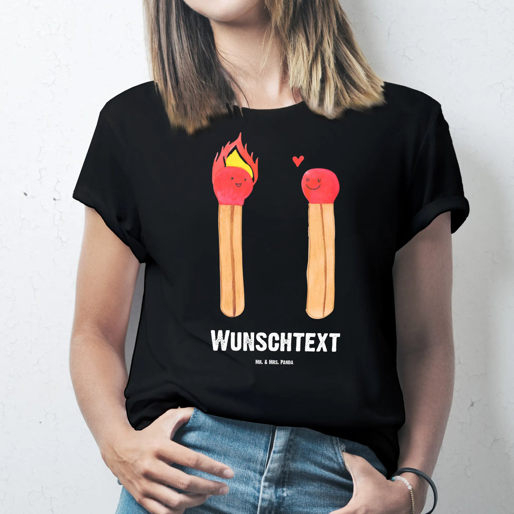 Rozmiar L Personalizowana koszulka Zapałki T-Shirt mit Aufruck, T-Shirt Personalisiert, T-Shirt mit Namen, Bedrucken, Wunschtext, Freund, Jahrestag, Verlobung, Partner, Ehemann, Ehefrau, Freundin, Liebesgeschenk, Liebe, Heiraten, Heiratsantrag, Hocheitstag, Streichhölzer