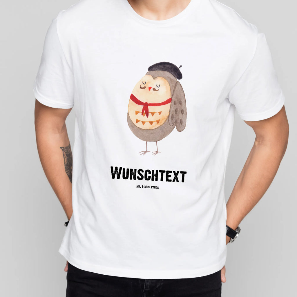 Personalisiertes T-Shirt Eule Französisch T-Shirt Personalisiert, Wunschtext, T-Shirt mit Aufruck, T-Shirt mit Namen, Bedrucken, Eule, Owl, La Vie Est Belle, Hibou, Spruch Französisch, Frankreich, Spruch schön, Eulen, Eule Deko, Das Leben Ist schön