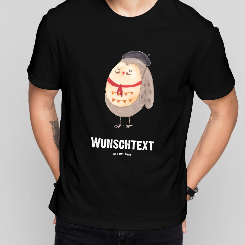 Personalisiertes T-Shirt Eule Französisch T-Shirt Personalisiert, Wunschtext, T-Shirt mit Aufruck, T-Shirt mit Namen, Bedrucken, Eule, Owl, La Vie Est Belle, Hibou, Spruch Französisch, Frankreich, Spruch schön, Eulen, Eule Deko, Das Leben Ist schön