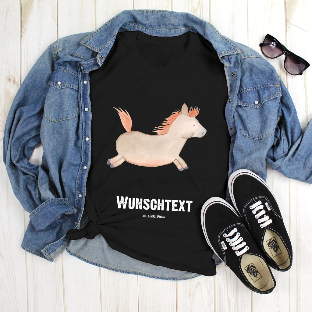 Personalised T-Shirt Horse Jump Wunschtext, Männer, T-Shirt mit Namen, Frauen, T-Shirt mit Aufruck, T-Shirt Personalisiert, Bedrucken, Bauernhof, Hoftiere, Landwirt, Landwirtin, Pony, reiten, Pferdestall, Pferde, ausreiten, Stall, Pferd, Pferdebesitzer