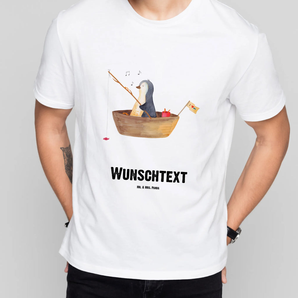 Rozmiar L Personalizowana koszulka pingwin łódka wędkarska T-Shirt mit Aufruck, T-Shirt mit Namen, T-Shirt Personalisiert, Bedrucken, Wunschtext, Pinguin, Angeln, Genießen, Pinguine, Angelboot, Boot, Lebenslust, Neuanfang, Motivation, Geschenkidee Liebeskummer, Trennung, Leben, Neustart, Scheidung