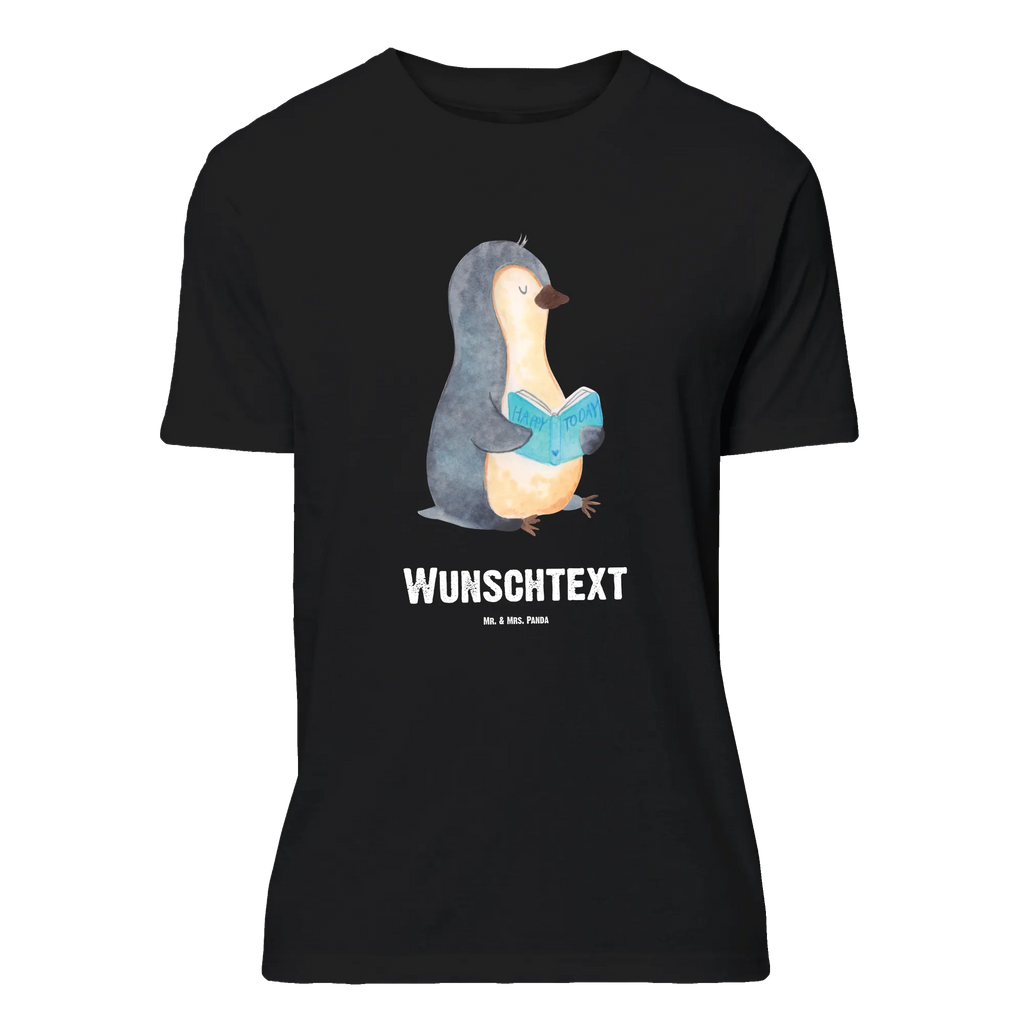 Rozmiar L Personalizowana koszulka pingwin książka Bedrucken, Wunschtext, T-Shirt Personalisiert, T-Shirt mit Aufruck, T-Shirt mit Namen, Pinguin, Bücherwurm, Freizeit, Lesen, Buch, Faulenzen, Nichtstun, Urlaub, Pinguine, Ferien