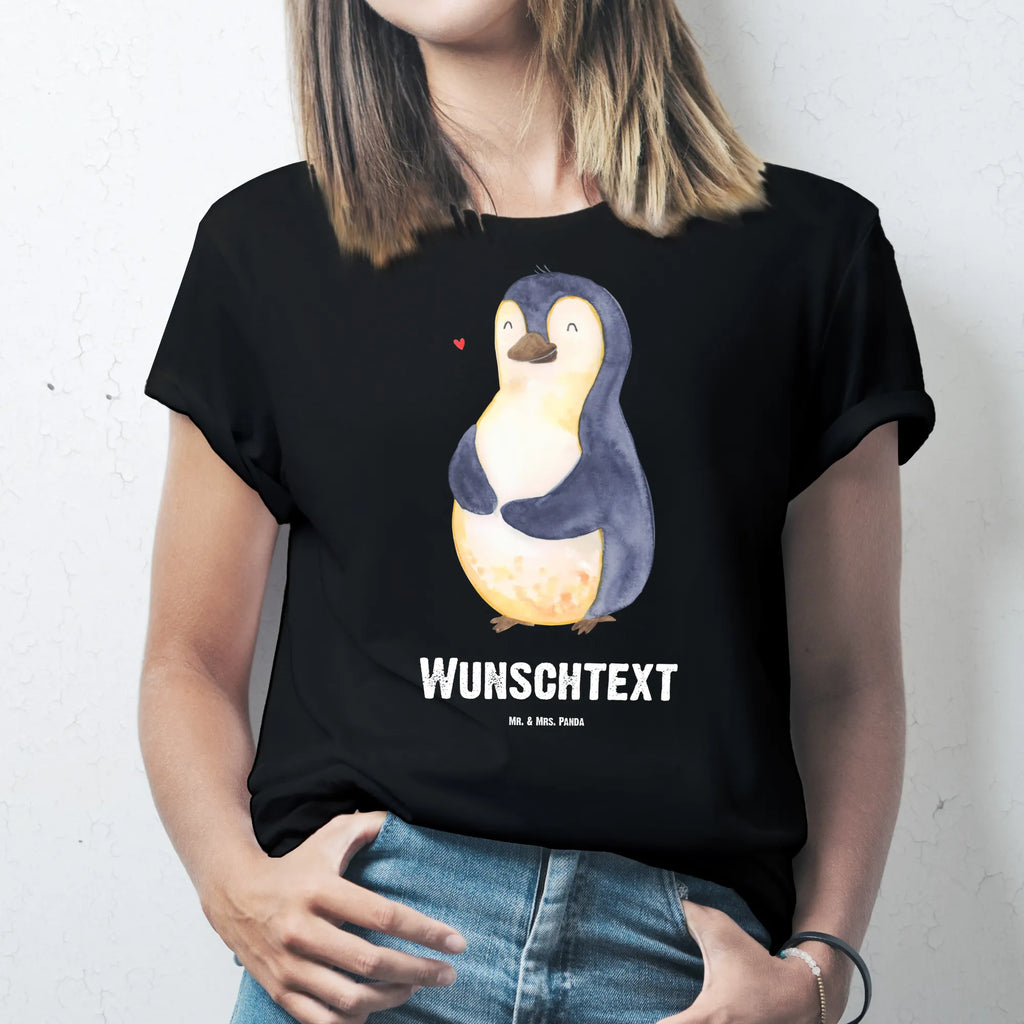 Rozmiar L Personalizowana koszulka Pingwin dieta T-Shirt mit Namen, T-Shirt mit Aufruck, Wunschtext, T-Shirt Personalisiert, Bedrucken, Pinguin, Pinguine, Abnehmen, Selbstliebe, Diät, Körperliebe, Abspecken, Selbstrespekt, Gewicht, Motivation