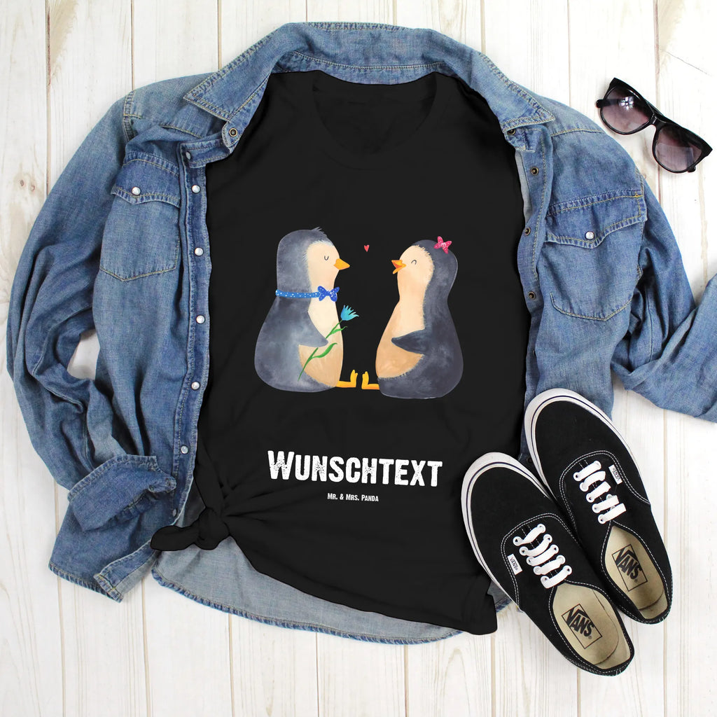 Rozmiar L Personalizowana koszulka Pingwin para T-Shirt Personalisiert, Bedrucken, T-Shirt mit Namen, T-Shirt mit Aufruck, Wunschtext, Pinguin, Große Liebe, Traumpaar, Liebesbeweis, Hochzeitstag, Pinguine, Jahrestag, Verlobung, Liebe, Liebesgeschenk, Hochzeitsgeschenk, Liebespaar, Hochzeit