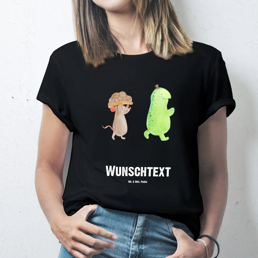 Personalised T-Shirt tortoise Mouse Bedrucken, T-Shirt mit Namen, T-Shirt Personalisiert, T-Shirt mit Aufruck, Wunschtext, Schildkröte, Freunde, Beste Freundinnen, Beste Freunde, Freundinnen, Maus