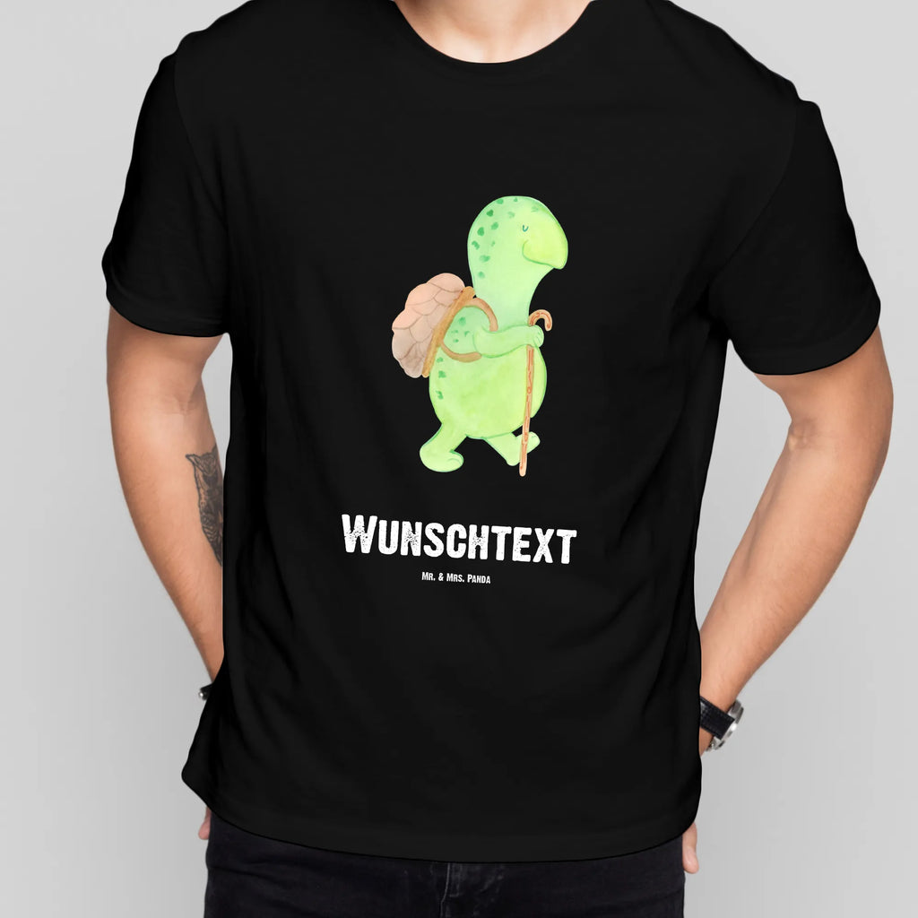 Rozmiar L Personalizowana koszulka żółw Wędrowiec T-Shirt mit Namen, Wunschtext, T-Shirt mit Aufruck, T-Shirt Personalisiert, Bedrucken, Schildkröte, Schildkröten, Motivation, Neuanfang, Motivationsspruch, Motivationssprüche