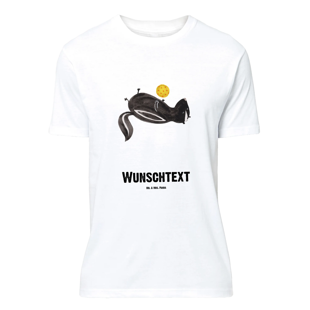 Personalised T-Shirt skunk ball T-Shirt mit Namen, T-Shirt Personalisiert, T-Shirt mit Aufruck, Wunschtext, Bedrucken, Stinktier, Skunk, Stinki, Weisheit, Verspielt, Raubtier, Wildtier, Stinker