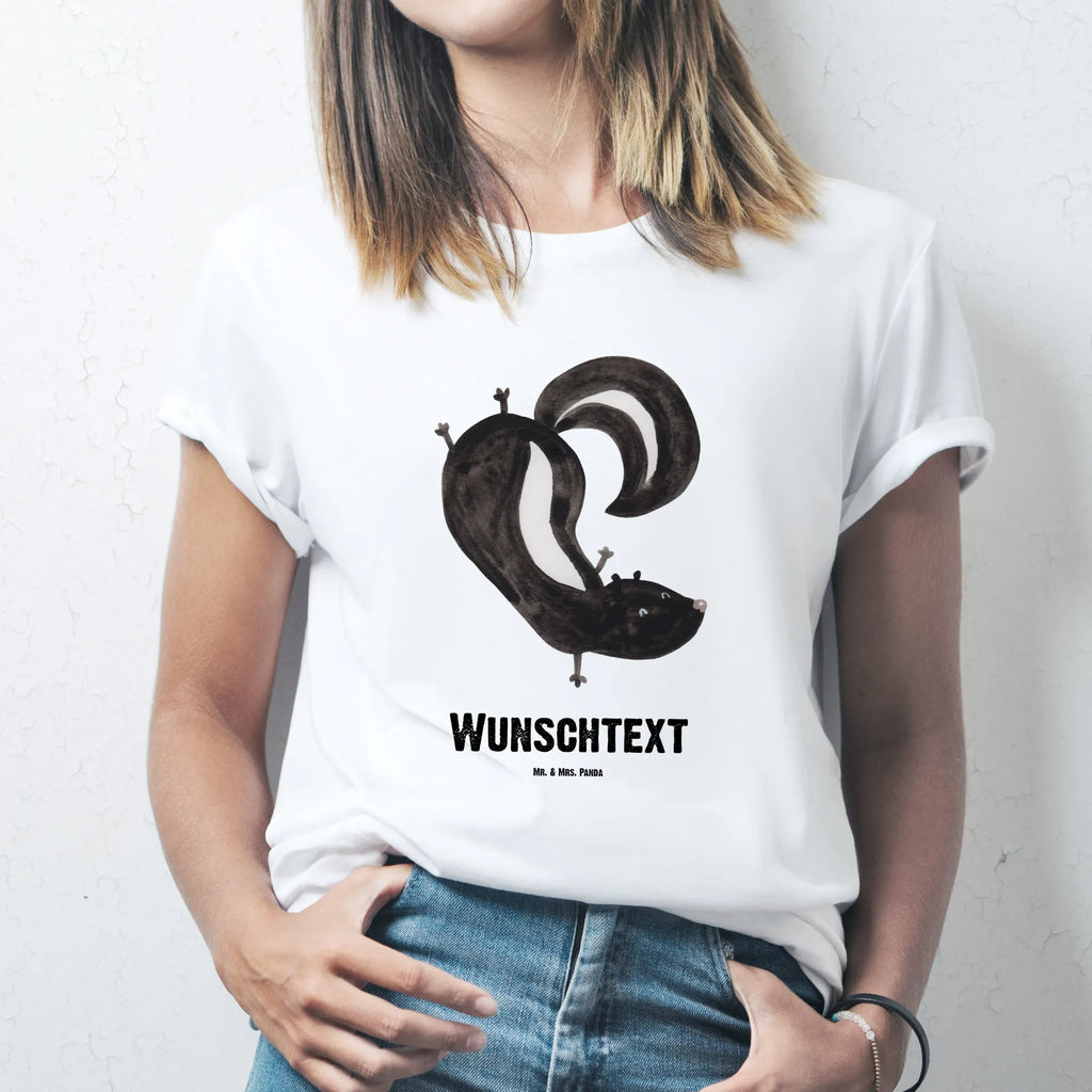 Personalised T-Shirt skunk handstand Bedrucken, T-Shirt mit Namen, T-Shirt mit Aufruck, T-Shirt Personalisiert, Wunschtext, Stinktier, Skunk, Verpielt, Wildtier, Stinker, Stinki, Kind, Spielplatz, Raubtier