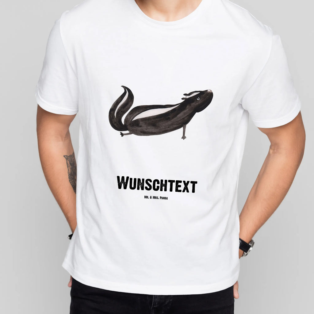 Personalised T-Shirt skunk yoga Bedrucken, T-Shirt mit Aufruck, T-Shirt Personalisiert, T-Shirt mit Namen, Wunschtext, Stinktier, Skunk, Stinker, Wildtier, Lache, Namaste, Stinki, Raubtier, Lebe, Liebe, Yoga