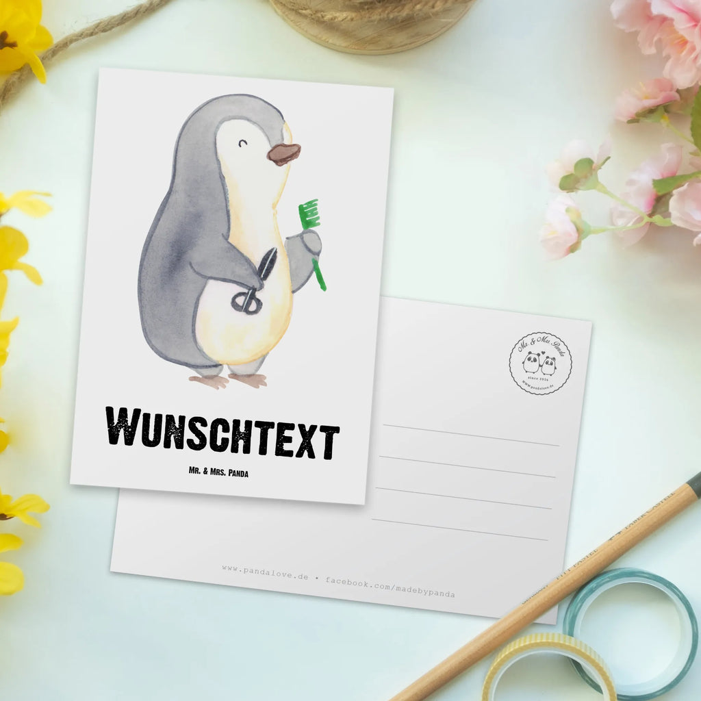 Personalisierte Postkarte Friseur mit Herz Postkarte personalisierbar, Karte mit Namen, Ansichtskarte mit Wunschtext, Postkarte mit Namen, Karte mit Wunschtext, Einladung mit Namen, Geschenkkarte mit Wunschtext, Einladung mit Wunschtext, Grußkarte mit Wunschtext, Postkarte bedrucken, Geschenkkarte mit Namen, Postkarte mit Wunschtext, Ansichtskarte mit Namen, Grußkarte mit Namen, Beruf, Ausbildung, Jubiläum, Abschied, Rente, Kollege, Kollegin, Geschenk, Schenken, Arbeitskollege, Mitarbeiter, Firma, Danke, Dankeschön, Eröffnung Friseur, Coiffeur, Frisör, Barbier, Haarstylist, Friseursalon, Frisörbesuch