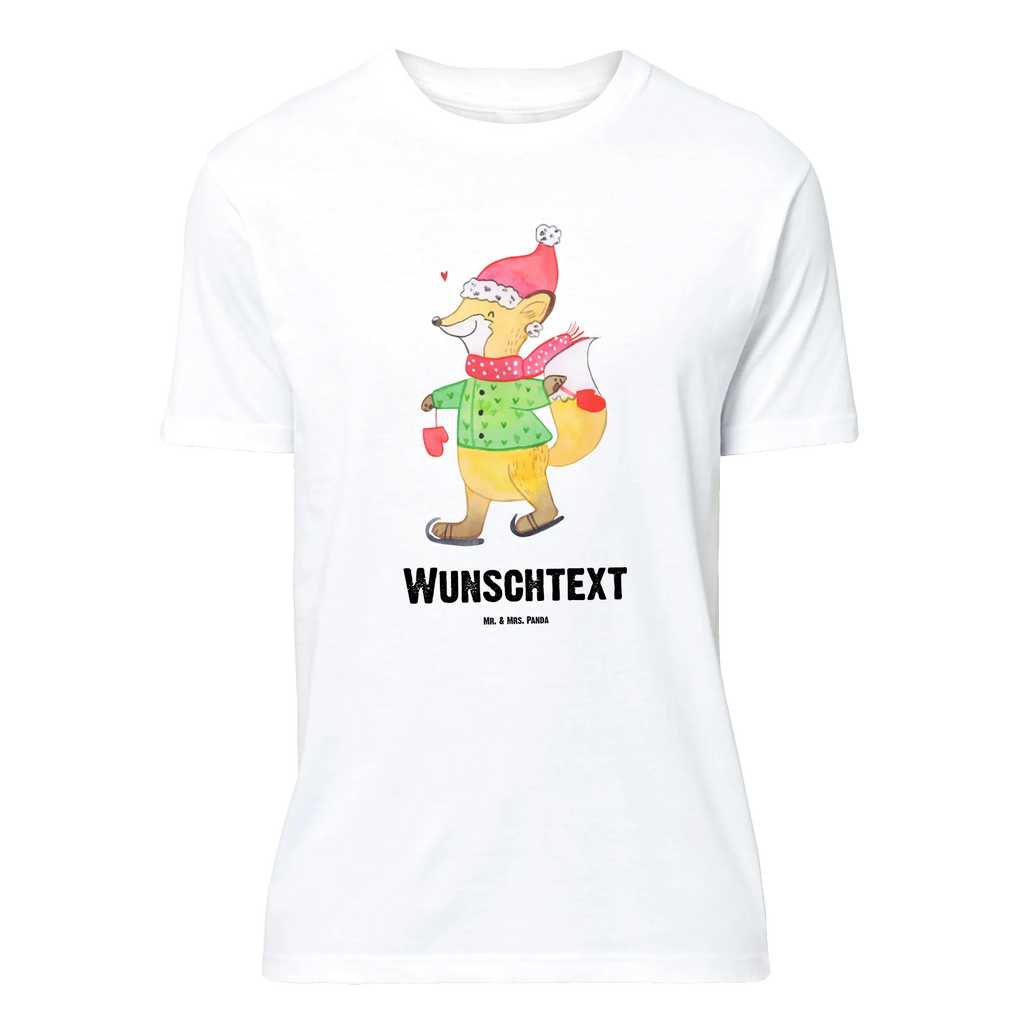 Rozmiar L Personalizowana koszulka lis łyżwy Bedrucken, T-Shirt mit Aufruck, T-Shirt Personalisiert, Wunschtext, T-Shirt mit Namen, Nikolaus, Weihnachtsdeko, Winter, Heiligabend, Advent, Wintermotiv, Weihnachten, Weihnachtsmann, Weihnachtsbaum, Weihnachtszeit, Weihnachtstage, Tannenbaum