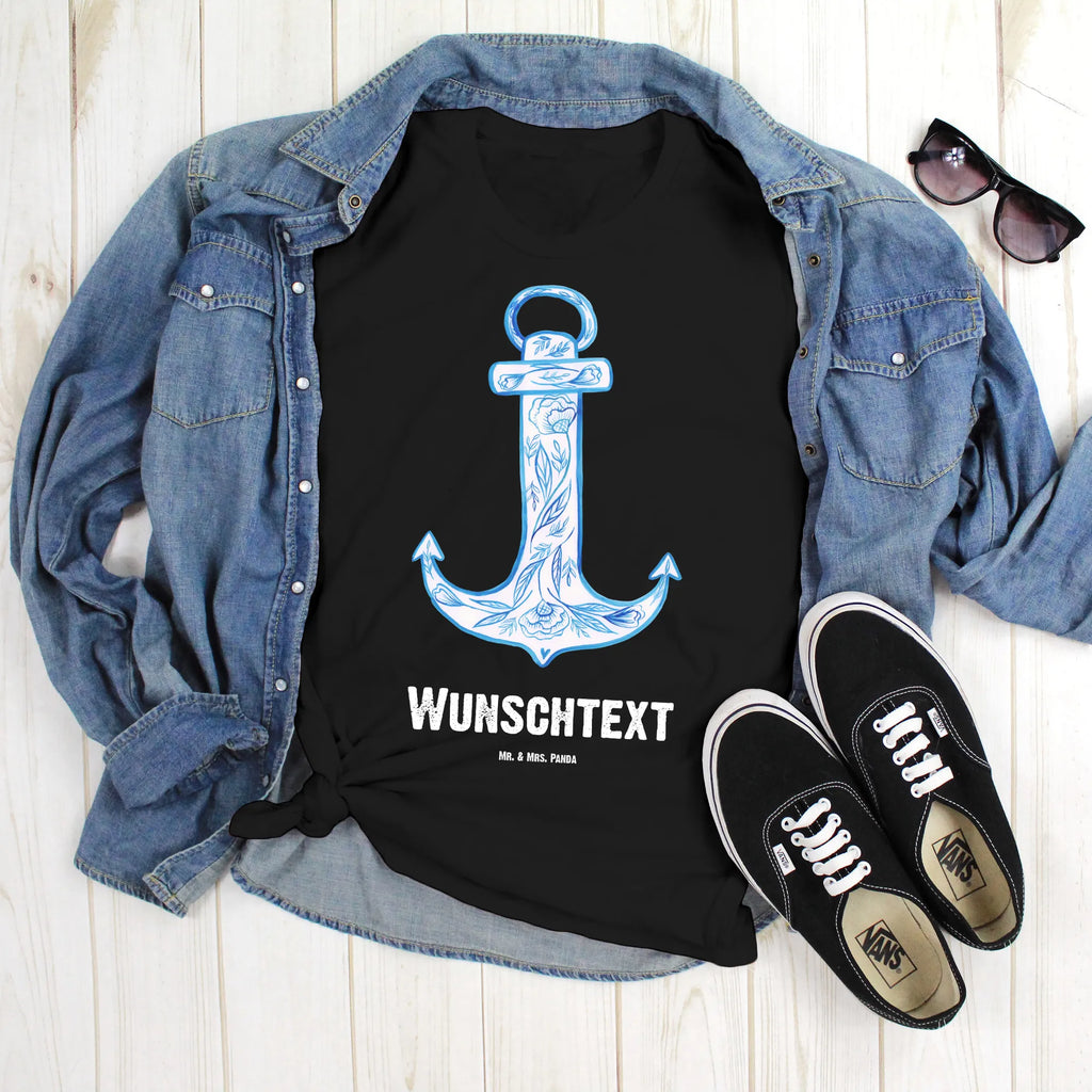 Personalised T-Shirt anchor Blue Frauen, Wunschtext, T-Shirt Personalisiert, T-Shirt mit Aufruck, T-Shirt mit Namen, Männer, Bedrucken, Tiermotive, Gute Laune, lustige Sprüche, Tiere