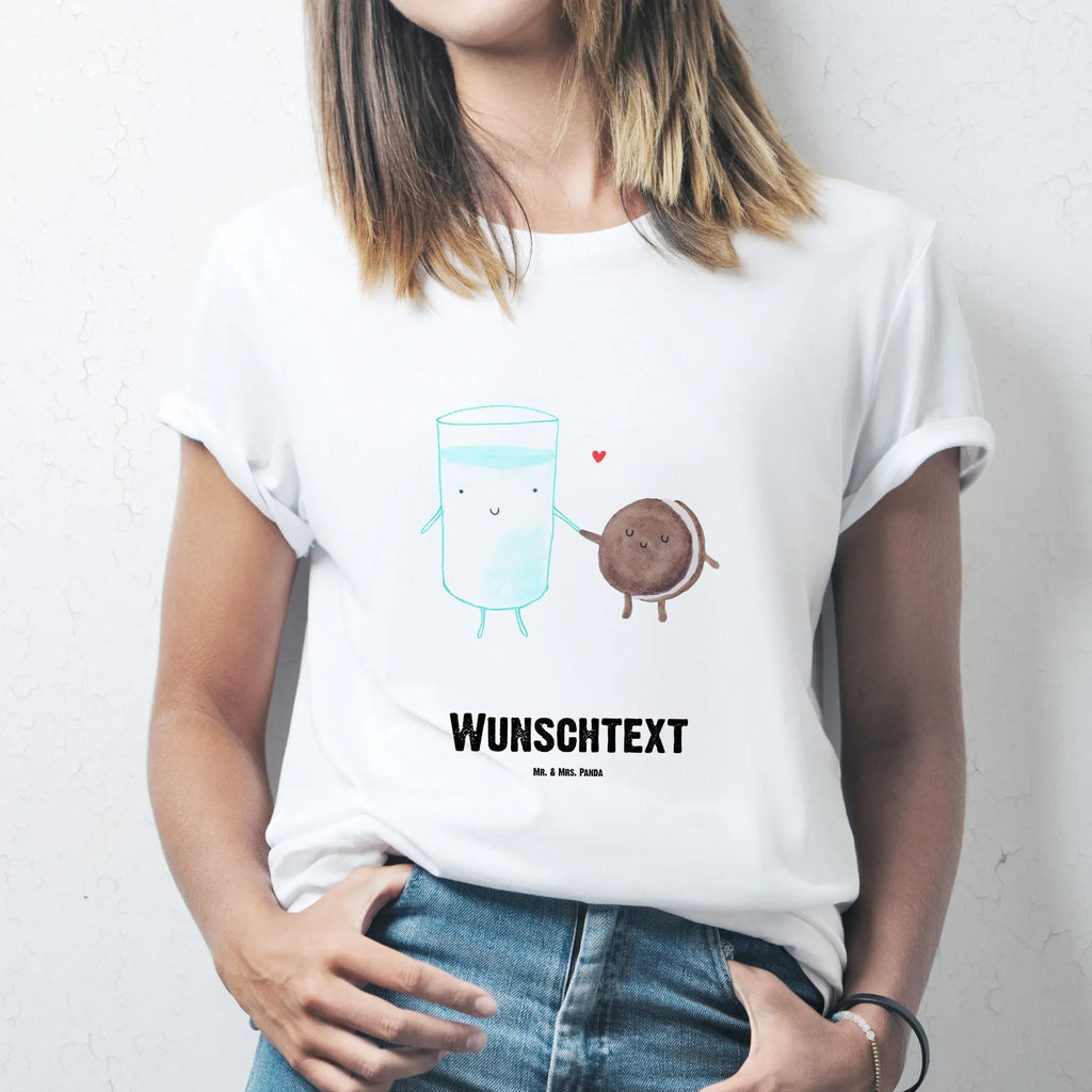 Rozmiar L Personalizowana koszulka mleko ciastko Wunschtext, Bedrucken, T-Shirt Personalisiert, T-Shirt mit Aufruck, T-Shirt mit Namen, Lustige Sprüche, Gute Laune, Tiere, Tiermotive, Kaffee, Cookie, Romantisch, Keks, Milk, Motiv Süß, Einladung Frühstück, Milch, Perfektes Paar, Kekse