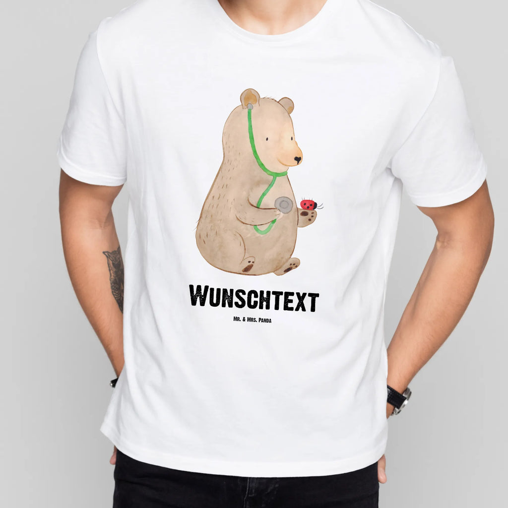 Personalisiertes T-Shirt Bär Arzt T-Shirt Personalisiert, Wunschtext, T-Shirt mit Namen, T-Shirt mit Aufruck, Bedrucken, Teddybär, Teddy, Bär, Arzt, Doktor, Ärztin, Professor, Professorin, Doktorin
