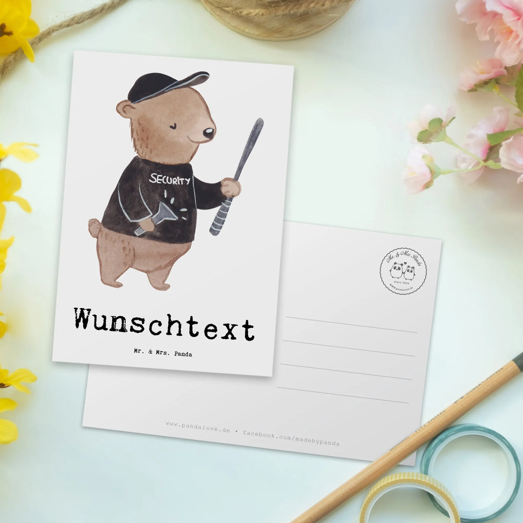 Personalisierte Postkarte Personenschützer mit Herz Postkarte mit Wunschtext, Einladung mit Wunschtext, Postkarte personalisierbar, Karte mit Wunschtext, Postkarte bedrucken, Einladung mit Namen, Geschenkkarte mit Wunschtext, Ansichtskarte mit Namen, Karte mit Namen, Postkarte mit Namen, Ansichtskarte mit Wunschtext, Grußkarte mit Wunschtext, Grußkarte mit Namen, Geschenkkarte mit Namen, Beruf, Ausbildung, Jubiläum, Abschied, Rente, Kollege, Kollegin, Geschenk, Schenken, Arbeitskollege, Mitarbeiter, Firma, Danke, Dankeschön, Personenschützer, Bodyguard