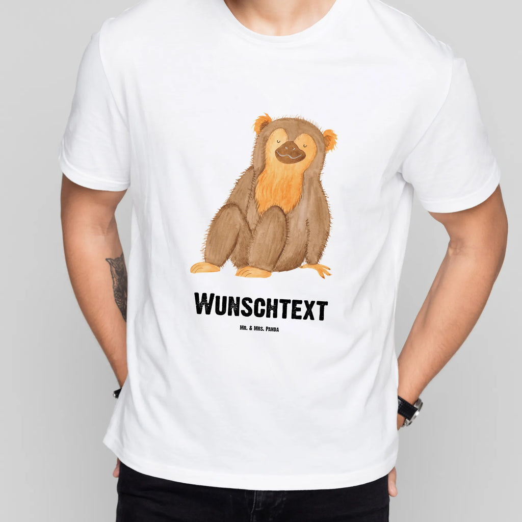 Rozmiar L Personalizowana koszulka Małpa Bedrucken, T-Shirt mit Namen, T-Shirt Personalisiert, Wunschtext, T-Shirt mit Aufruck, Wildtiere, Afrika, Selbstliebe, Selbstachtung, Äffchen, Selbstbewusstsein, Motivation, Selfcare, Respekt, Liebe, Affen, Affe