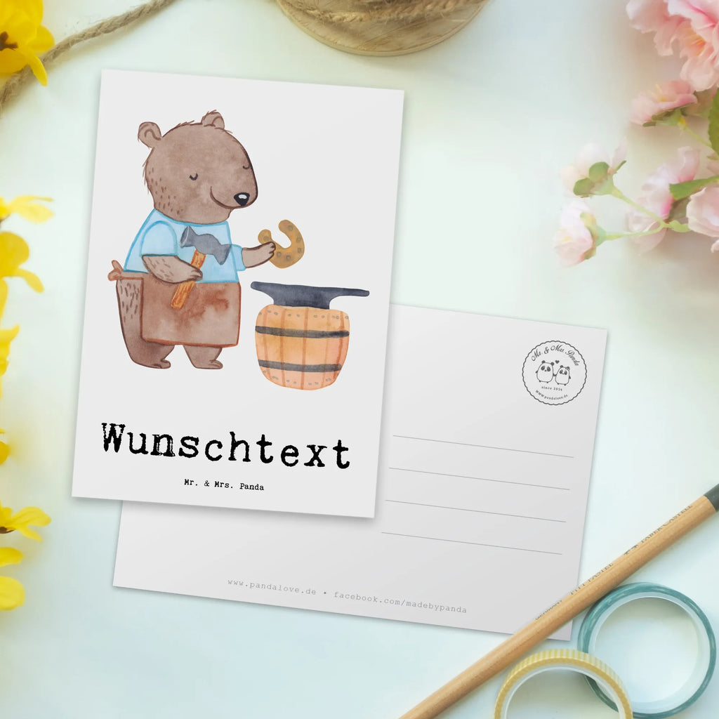 Personalisierte Postkarte Schmied mit Herz Einladung mit Namen, Postkarte bedrucken, Postkarte mit Namen, Einladung mit Wunschtext, Ansichtskarte mit Wunschtext, Ansichtskarte mit Namen, Grußkarte mit Wunschtext, Postkarte personalisierbar, Postkarte mit Wunschtext, Geschenkkarte mit Wunschtext, Karte mit Wunschtext, Geschenkkarte mit Namen, Grußkarte mit Namen, Karte mit Namen, Beruf, Ausbildung, Jubiläum, Abschied, Rente, Kollege, Kollegin, Geschenk, Schenken, Arbeitskollege, Mitarbeiter, Firma, Danke, Dankeschön