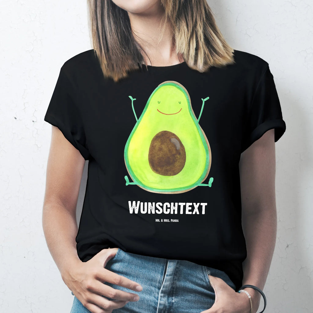 Personalised T-Shirt avocado Happy T-Shirt Personalisiert, Wunschtext, Bedrucken, T-Shirt mit Namen, T-Shirt mit Aufruck, Veggie, Vegan, Avocado, Gesund, Chaos