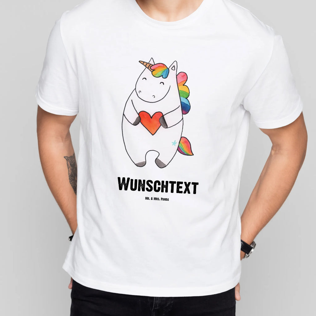 Rozmiar L Personalizowana koszulka Jednorożec serce T-Shirt mit Aufruck, Bedrucken, T-Shirt Personalisiert, Wunschtext, T-Shirt mit Namen, Einhorn Deko, Unicorn, Einhorn, Einhörner, Schlimm, Witzig, Bunt, böse, Lustig, Freundin, Anders, Herz