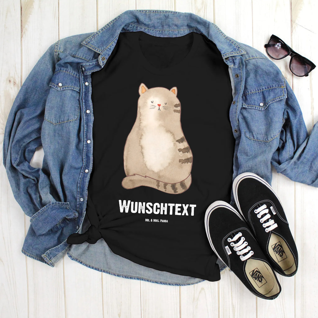 Personalised T-Shirt Cat Sit T-Shirt mit Namen, Wunschtext, T-Shirt Personalisiert, T-Shirt mit Aufruck, Bedrucken, Katzenfreund, Katzensouvenirs, Katze, Katzenliebhaberprodukte, Katzenprodukte, Katzenmotive, Katzenartikel, Katzendeko, Katzenfan, Katzenaccessoires, Katzenmotiv, Katzenliebhaber, Cats, Liebe, Mittelpunkt, Katzen, Cat, Haustier, Katzenhalter, Mietze, Kater, Familie, Lebensinhalt, Katzenbesitzerin, Katzenliebe