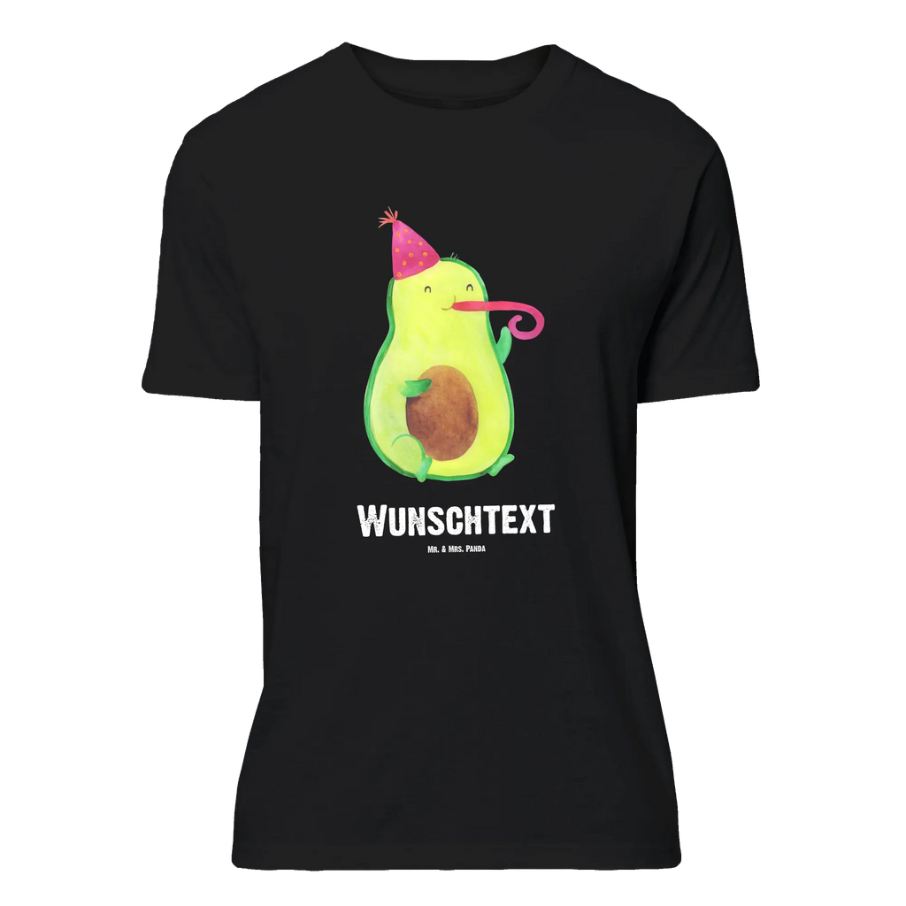 Personalised T-Shirt avocado Celebration Männer, T-Shirt Personalisiert, Frauen, Wunschtext, T-Shirt mit Namen, T-Shirt mit Aufruck, Bedrucken, Avocado, Veggie, Vegan, Gesund, Geburtstag, Fete, Party, Gute Laune, Tröte, Feierlichkeit, Feier