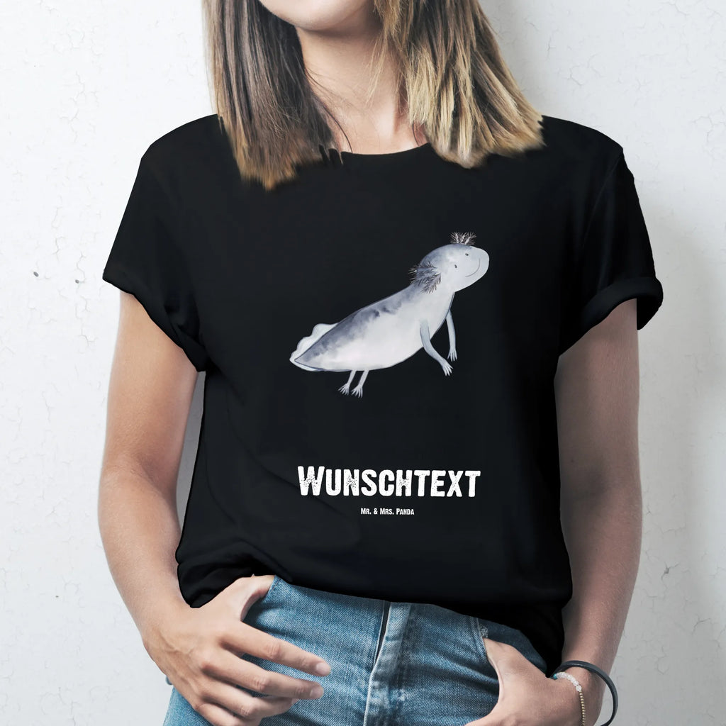 Rozmiar L Personalizowana koszulka ajolotl pływanie Bedrucken, Wunschtext, T-Shirt mit Namen, T-Shirt mit Aufruck, T-Shirt Personalisiert, Molch, Axolotl, Probleme, Motivation, Lurche, Schwanzlurch, Lösungen, Lurch, Axolot, Problem