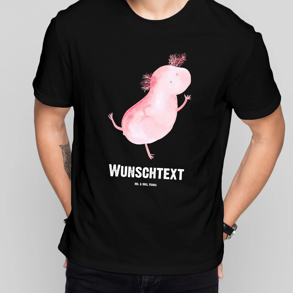 Rozmiar L Personalizowana koszulka aksolotl tańczyć T-Shirt mit Aufruck, T-Shirt mit Namen, Bedrucken, Wunschtext, T-Shirt Personalisiert, Molch, Axolotl, Freundin, Beste Freundin, Lurche, Sterne, Dachschaden, Schwanzlurch, Verrückt, Lurch, Axolot