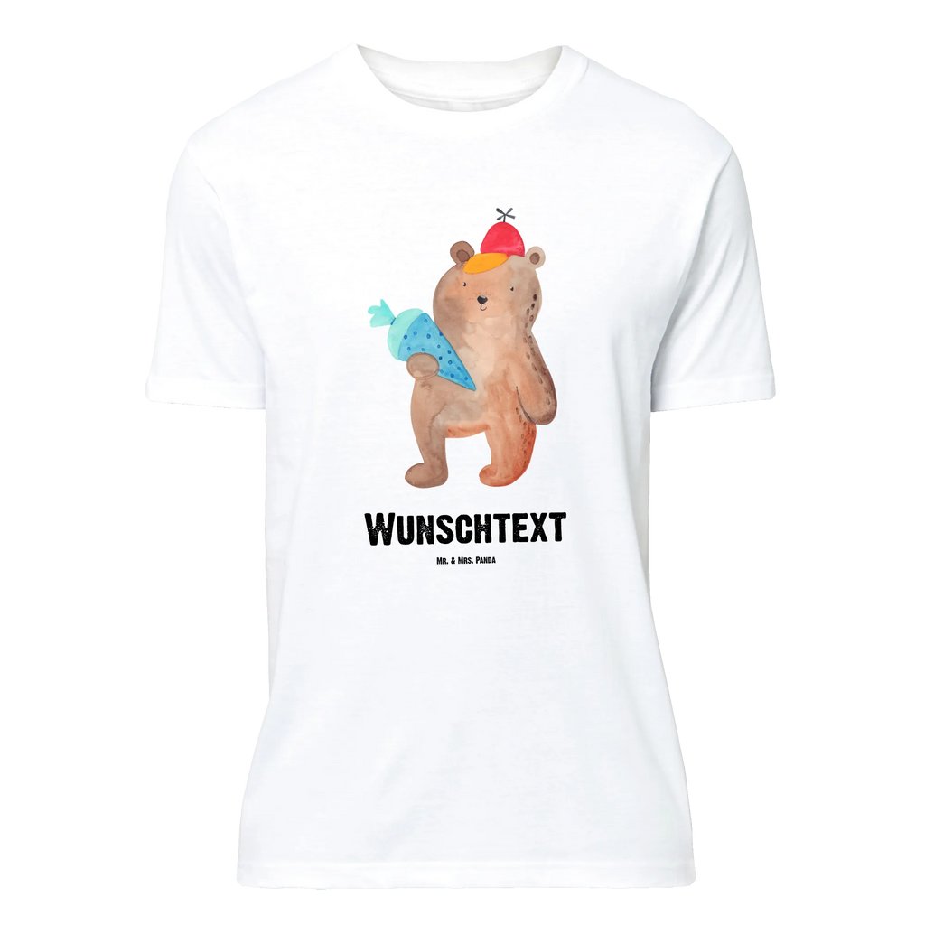 Rozmiar L Personalizowana koszulka Niedźwiedź Torebka szkolna Bedrucken, T-Shirt Personalisiert, T-Shirt mit Namen, Frauen, Wunschtext, Männer, T-Shirt mit Aufruck, Bär, Teddy, Teddybär, Bär Motiv, Schulanfang, Schultüte, Erster Schultag Geschenk, Grundschule, Schulbeginn, Schule Geschenk, Einschulung Geschenk