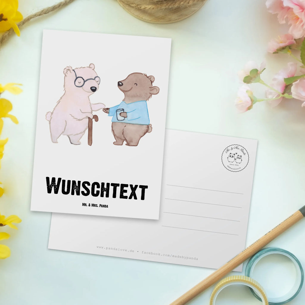 Personalisierte Postkarte Altenpfleger mit Herz Einladung mit Namen, Geschenkkarte mit Wunschtext, Karte mit Wunschtext, Grußkarte mit Wunschtext, Postkarte Personalisierbar, Ansichtskarte mit Namen, Postkarte mit Namen, Geschenkkarte mit Namen, Einladung mit Wunschtext, Grußkarte mit Namen, Postkarte Bedrucken, Postkarte mit Wunschtext, Ansichtskarte mit Wunschtext, Karte mit Namen, Geschenk, Schenken, Jubiläum, Danke, Dankeschön, Beruf, Ausbildung, Abschied, Rente, Kollege, Kollegin, Arbeitskollege, Mitarbeiter, Firma, Altenpfleger, Altenheim Eröffnung, Pfleger