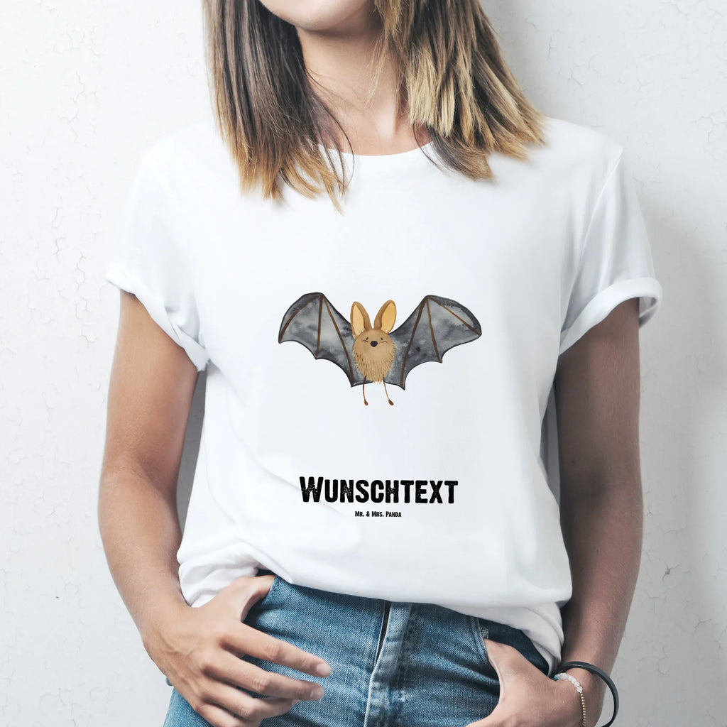 Personalisiertes T-Shirt Fledermaus Flügel Bedrucken, T-Shirt mit Aufruck, T-Shirt mit Namen, T-Shirt Personalisiert, Wunschtext, Lustige Sprüche, Gute Laune, Tiere, Tiermotive