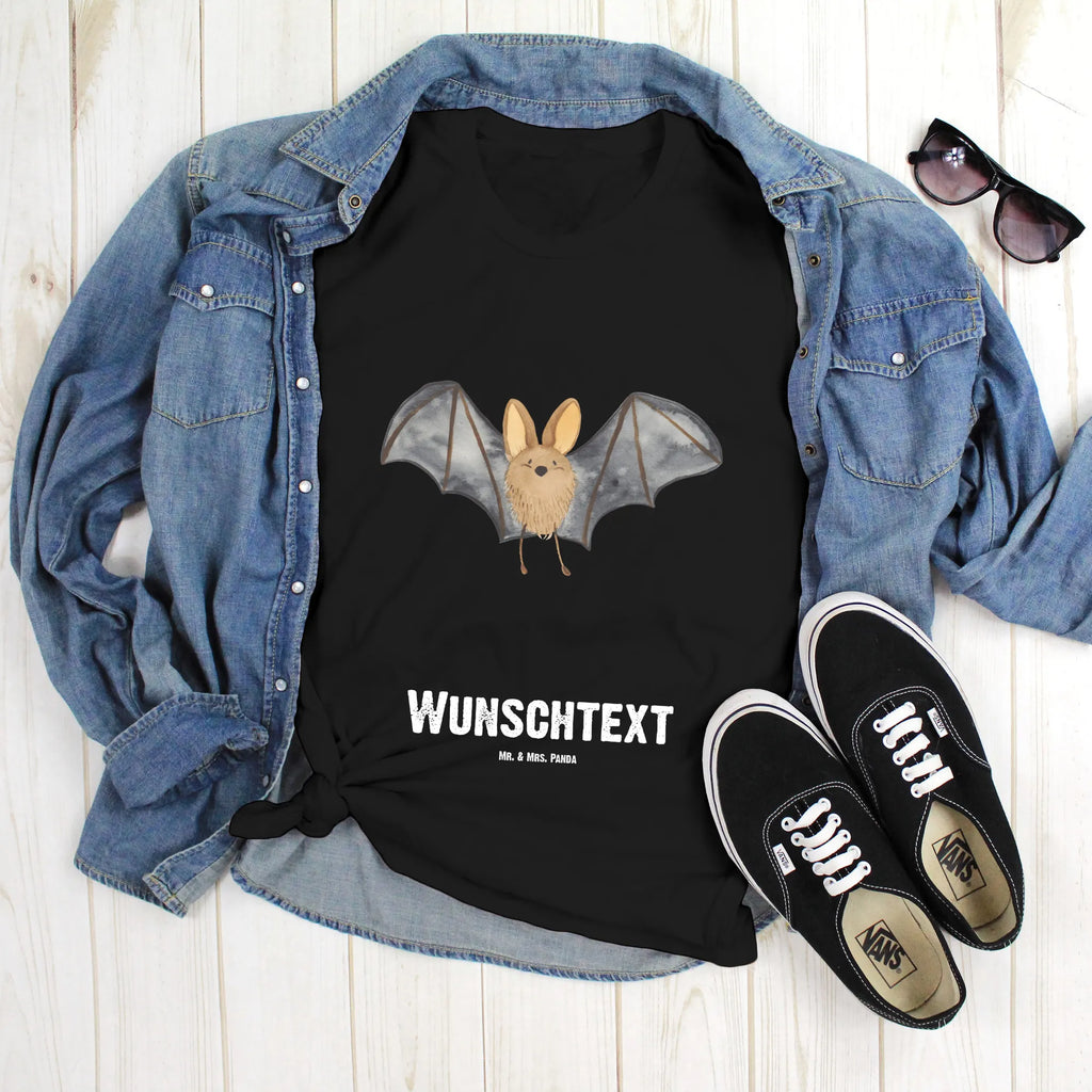 Personalisiertes T-Shirt Fledermaus Flügel Bedrucken, T-Shirt mit Aufruck, T-Shirt mit Namen, T-Shirt Personalisiert, Wunschtext, Lustige Sprüche, Gute Laune, Tiere, Tiermotive