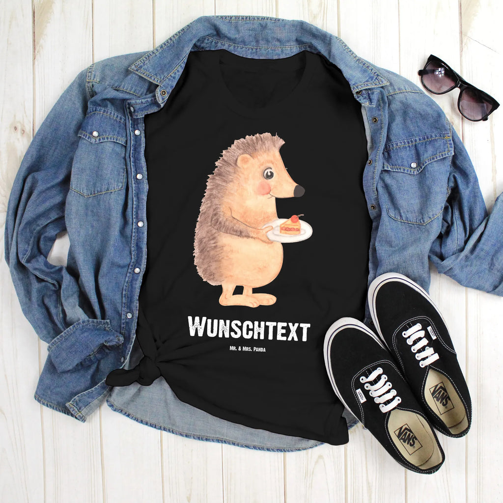 Rozmiar L Personalizowana koszulka jeż kawałek ciasta T-Shirt mit Aufruck, Bedrucken, T-Shirt mit Namen, T-Shirt Personalisiert, Wunschtext, Lustige Sprüche, Gute Laune, Tiere, Tiermotive, Einladung Party, Igel, Geburtstagskuchen, Kuchen Backen, Kuchen, Backen Geschenk, Torte, Essen Spruch
