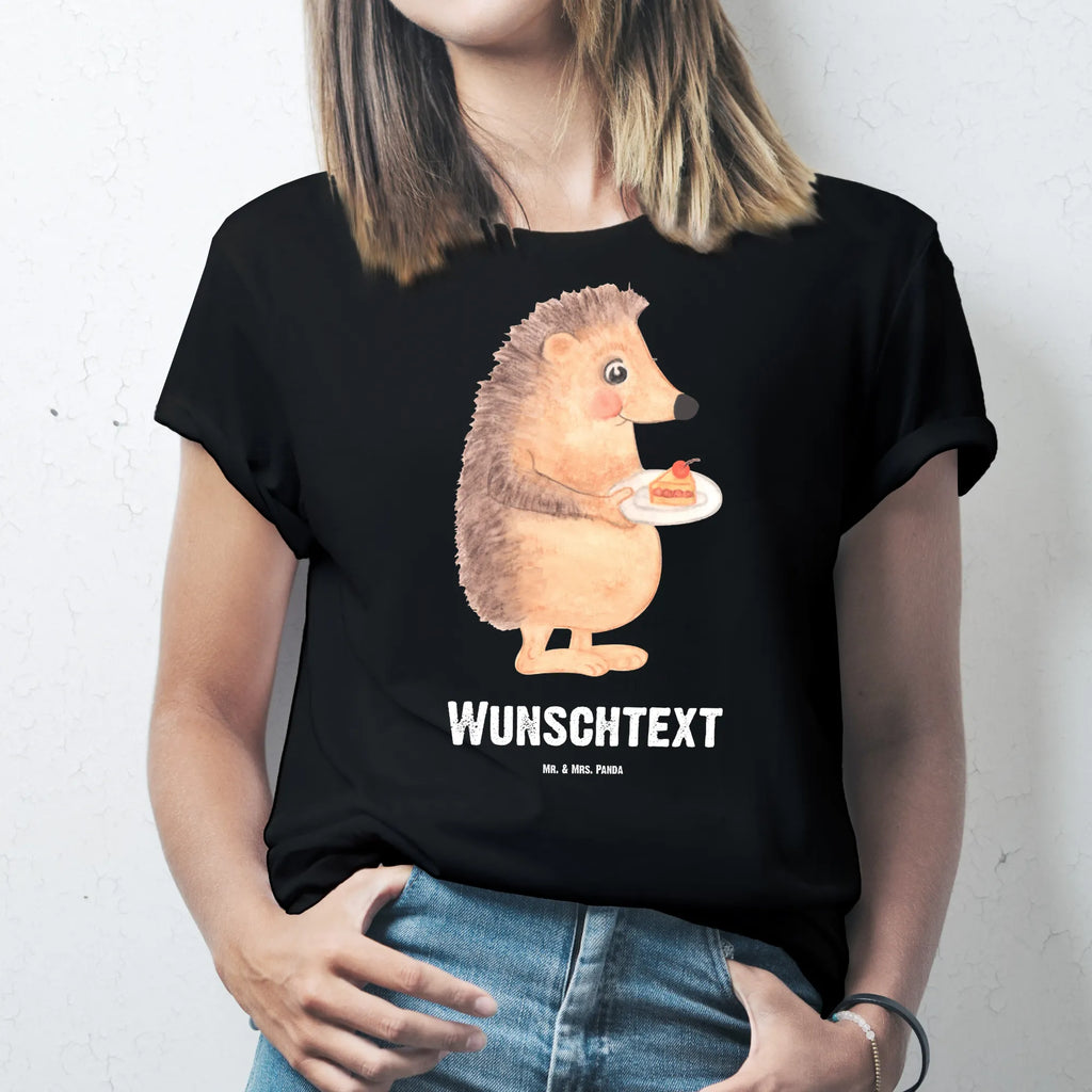 Rozmiar L Personalizowana koszulka jeż kawałek ciasta T-Shirt mit Aufruck, Bedrucken, T-Shirt mit Namen, T-Shirt Personalisiert, Wunschtext, Lustige Sprüche, Gute Laune, Tiere, Tiermotive, Einladung Party, Igel, Geburtstagskuchen, Kuchen Backen, Kuchen, Backen Geschenk, Torte, Essen Spruch