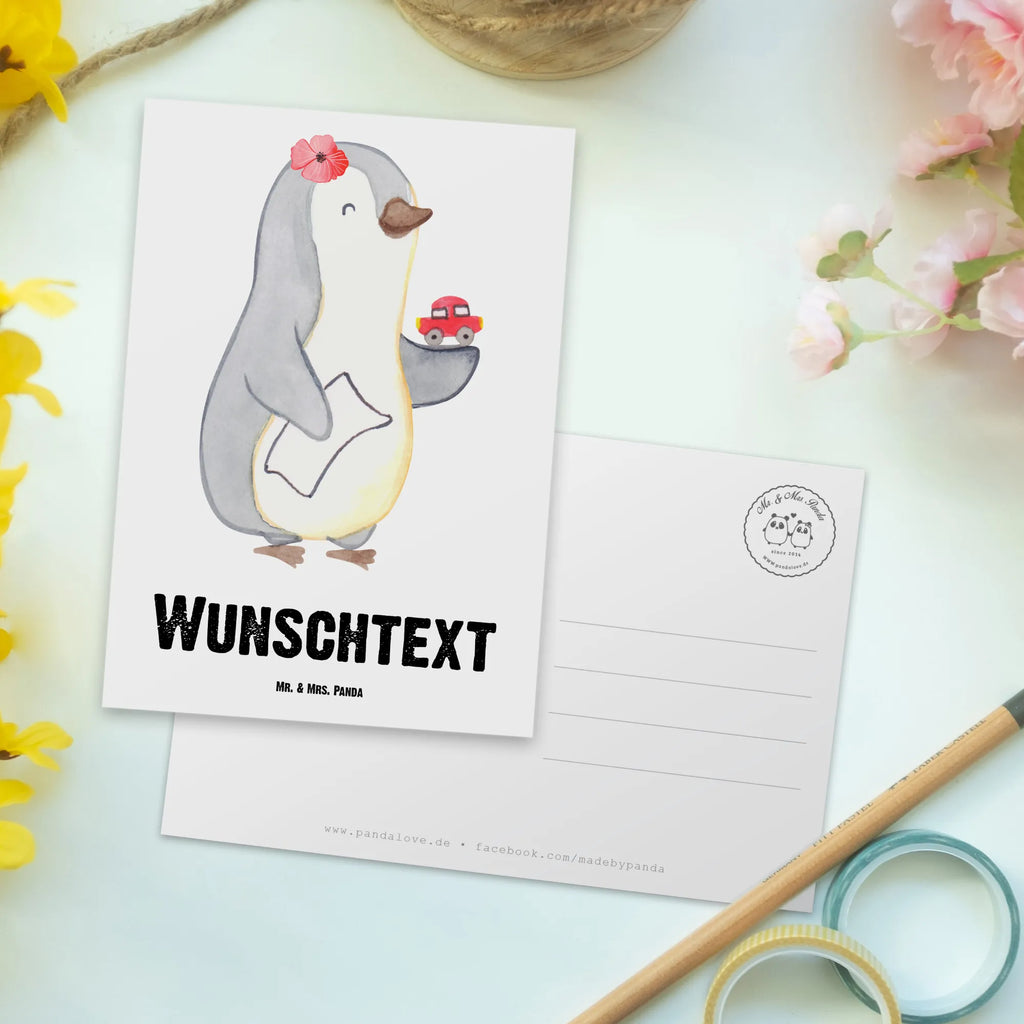 Personalisierte Postkarte Autohändlerin mit Herz Einladung mit Wunschtext, Geschenkkarte mit Namen, Einladung mit Namen, Karte mit Namen, Postkarte personalisierbar, Karte mit Wunschtext, Ansichtskarte mit Namen, Postkarte bedrucken, Postkarte mit Namen, Grußkarte mit Wunschtext, Postkarte mit Wunschtext, Ansichtskarte mit Wunschtext, Grußkarte mit Namen, Geschenkkarte mit Wunschtext, Beruf, Ausbildung, Jubiläum, Abschied, Rente, Kollege, Kollegin, Geschenk, Schenken, Arbeitskollege, Mitarbeiter, Firma, Danke, Dankeschön, Eröffnung Autohaus, Autohändlerin, Gebrauchtwagenhändlerin, Autohandel, Autoverkäuferin